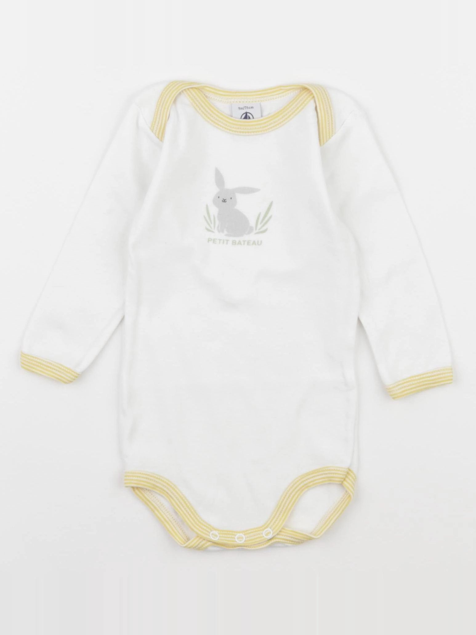 Petit Bateau - body blanc - 9 mois