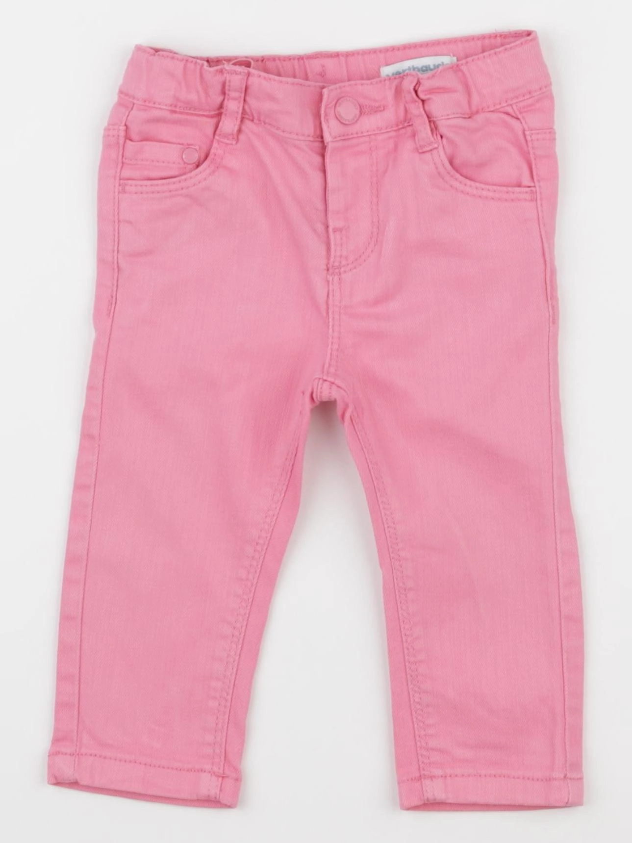 Vertbaudet - pantalon rose - 9 mois