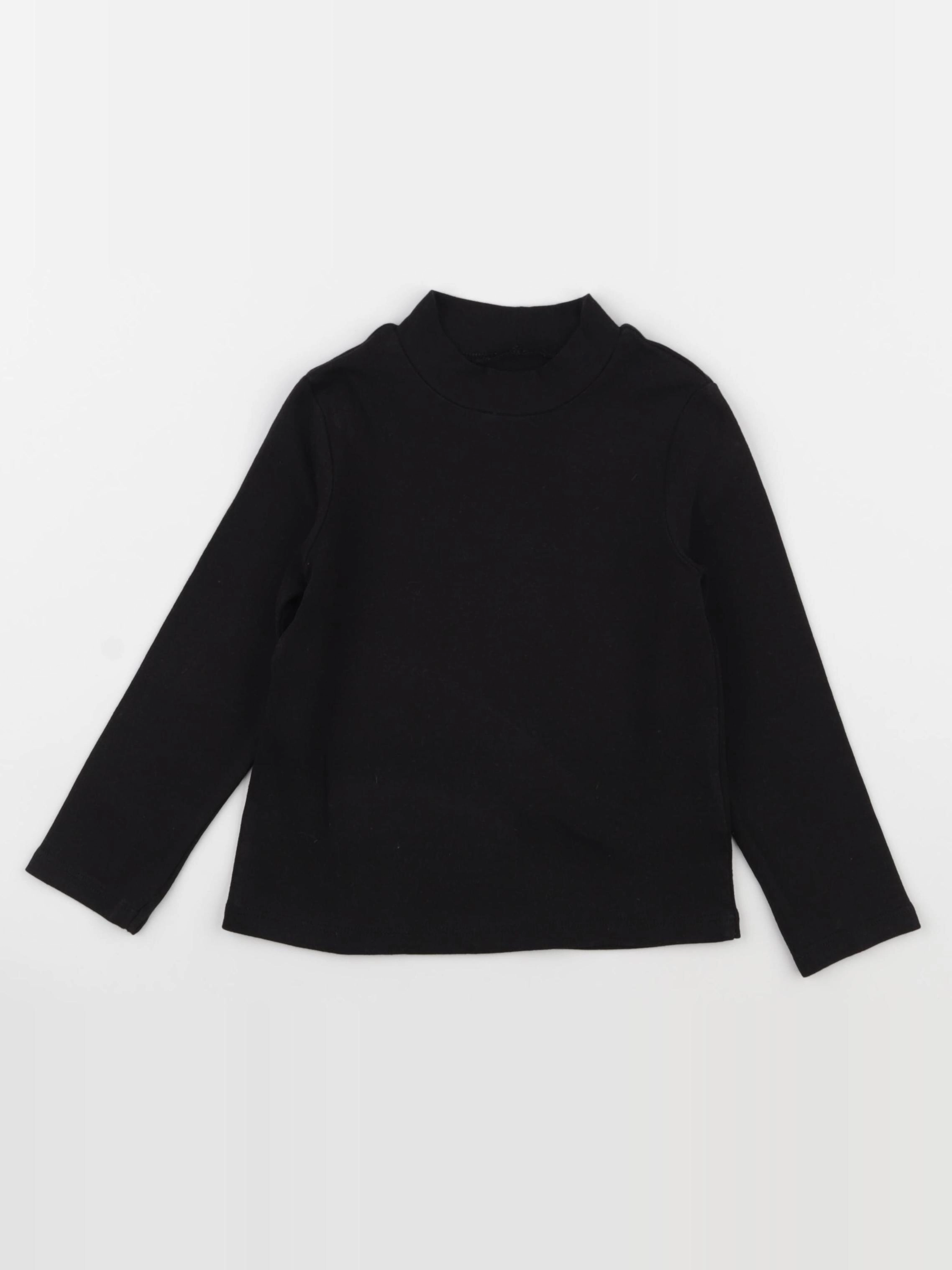 H&M - sous-pull noir - 2/4 ans