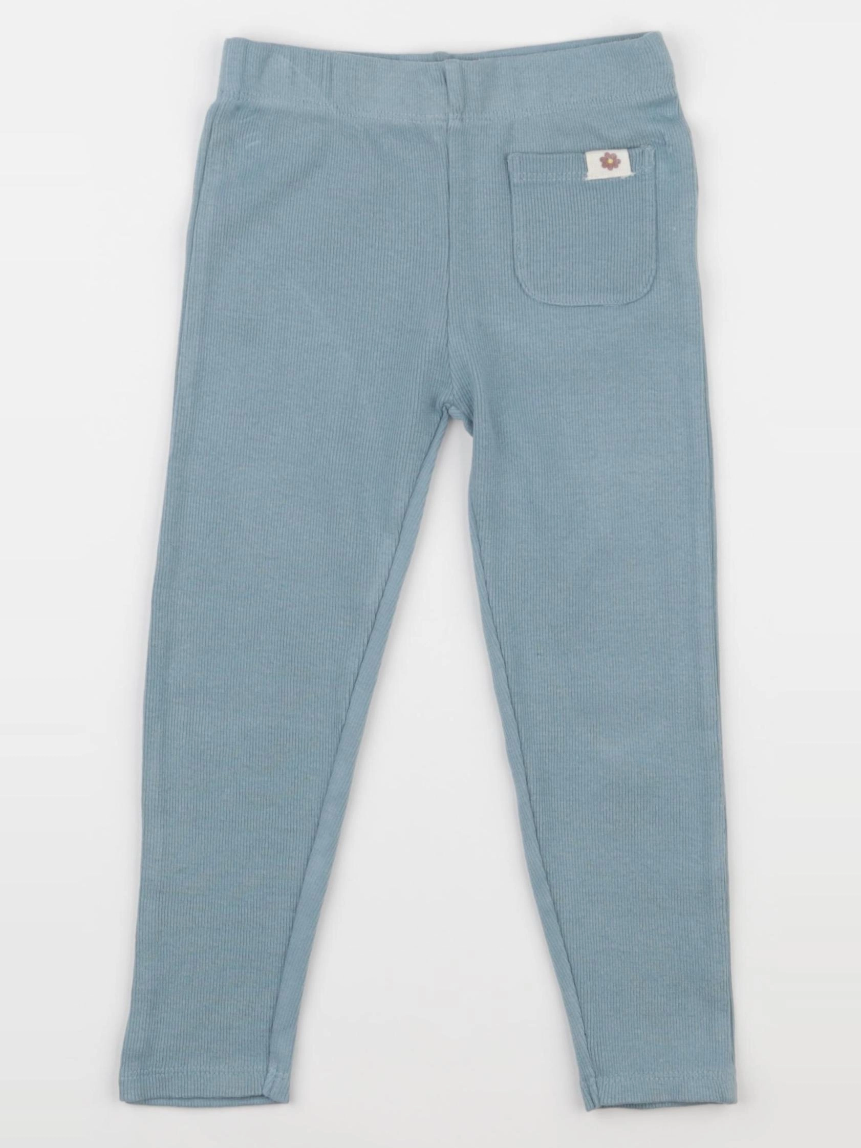 Little Cigogne - legging bleu - 3 ans