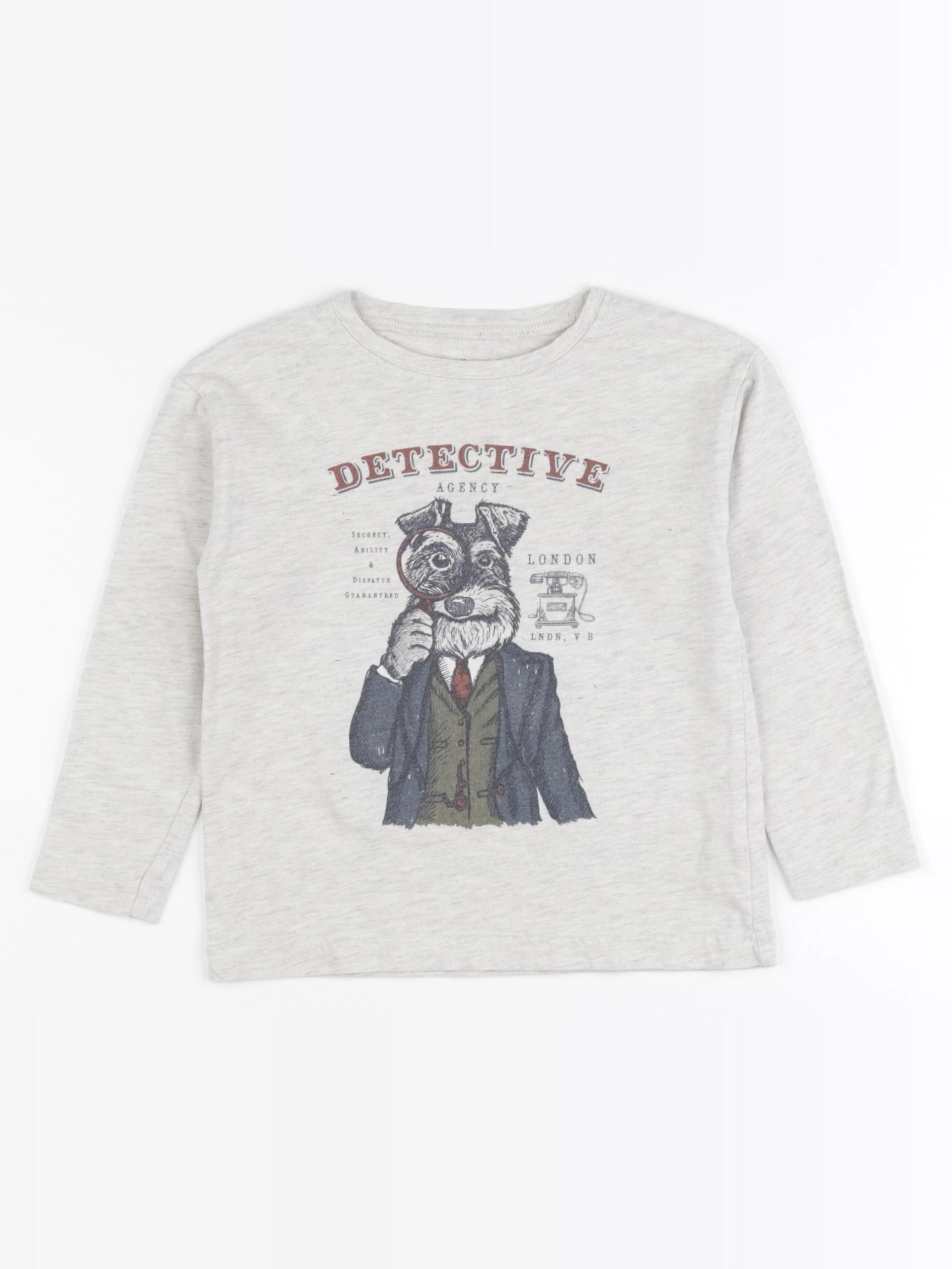 Vertbaudet - tee-shirt gris - 4 ans