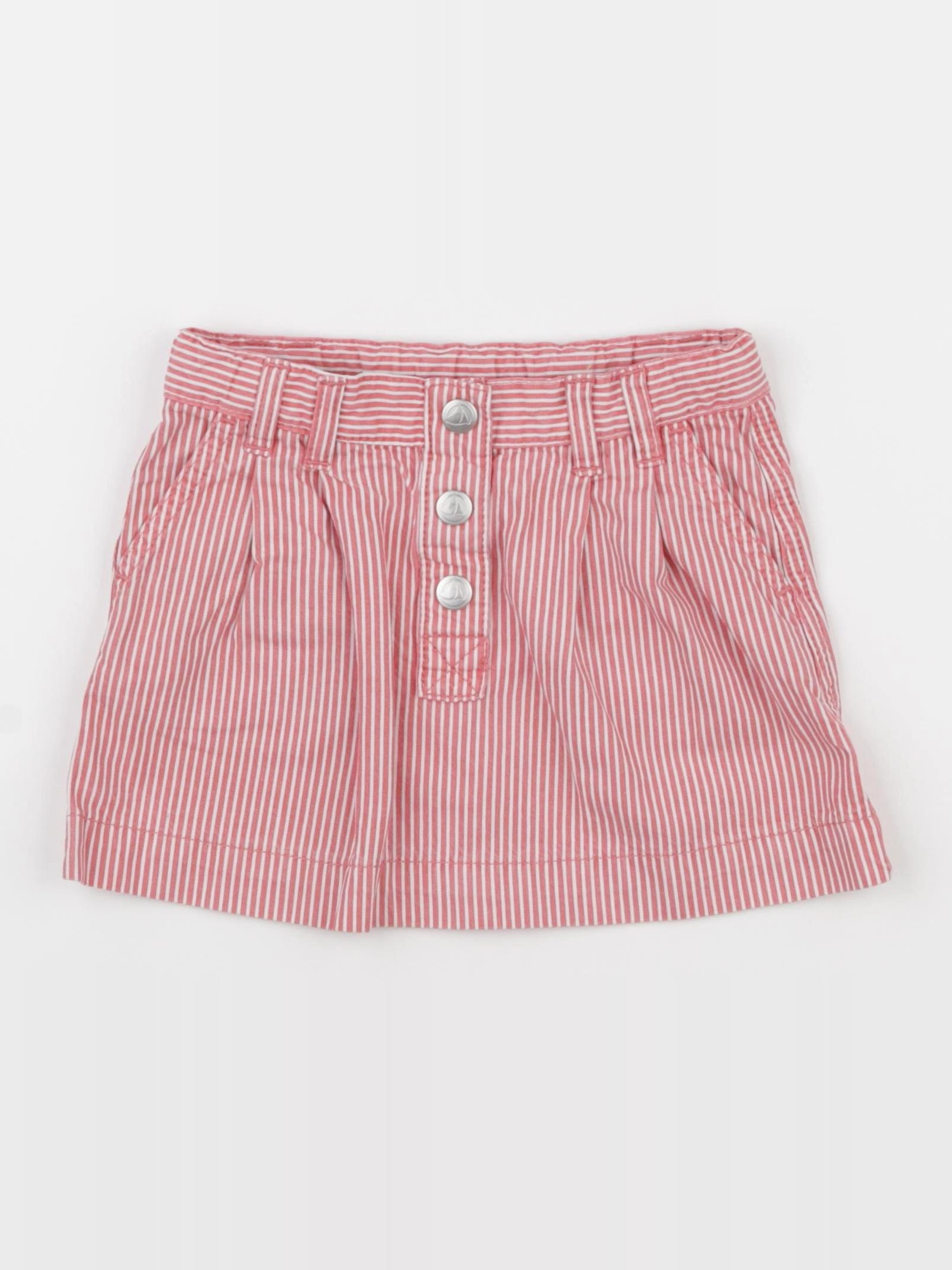 Petit Bateau - jupe blanc, rouge - 3 ans