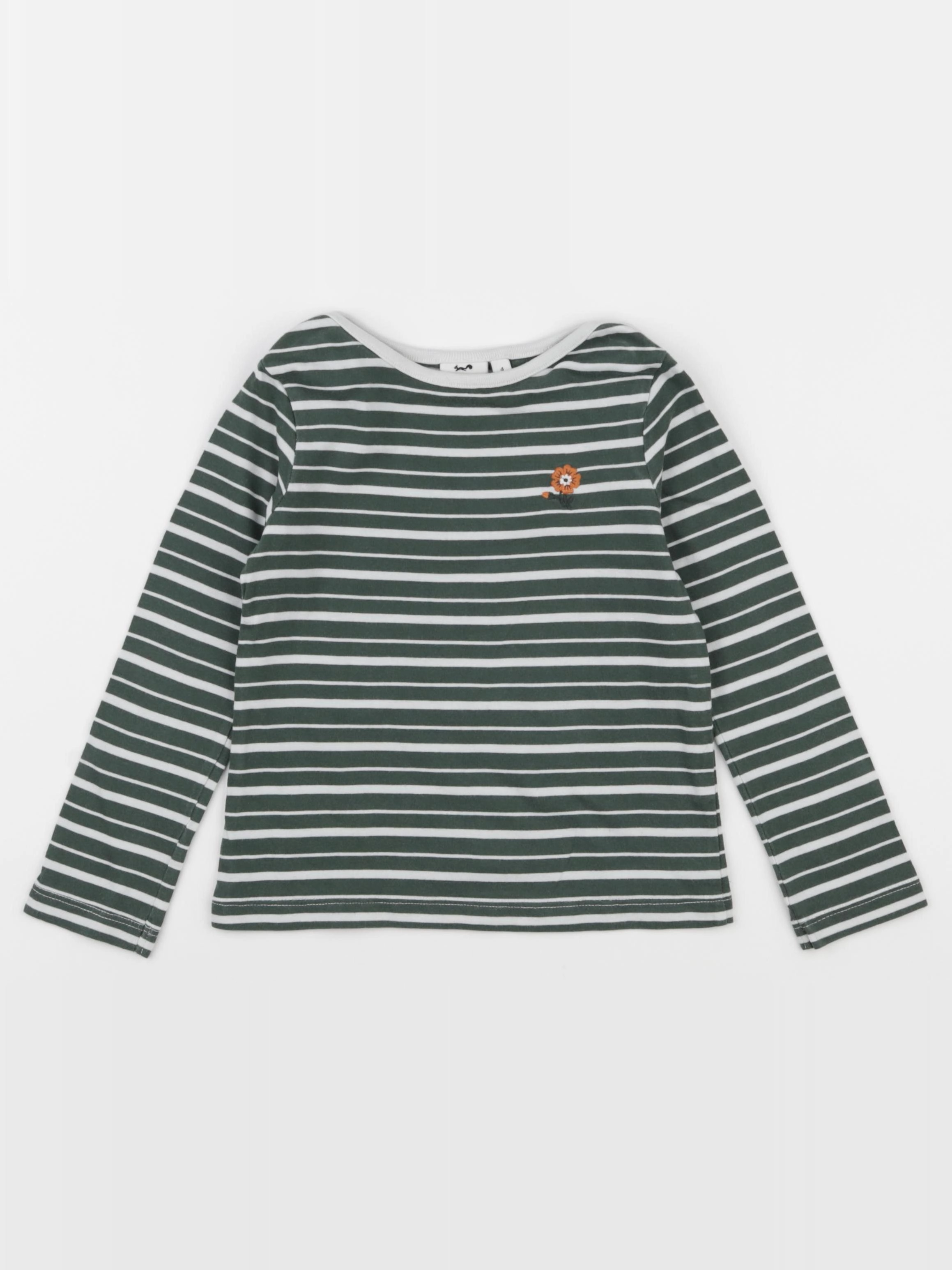Cyrillus - tee-shirt blanc, vert - 4 ans