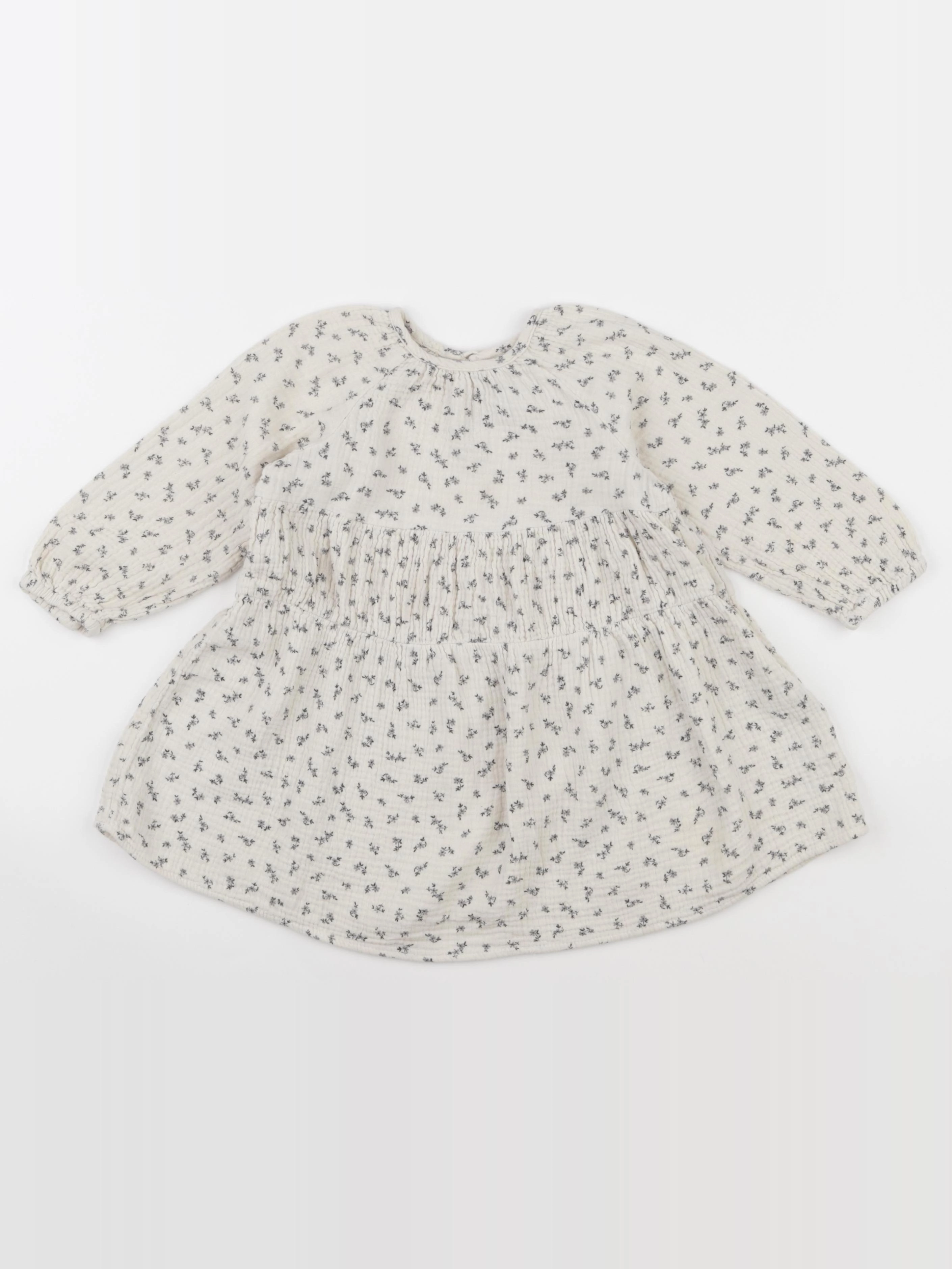 Zara - robe blanc, bleu - 2/3 ans