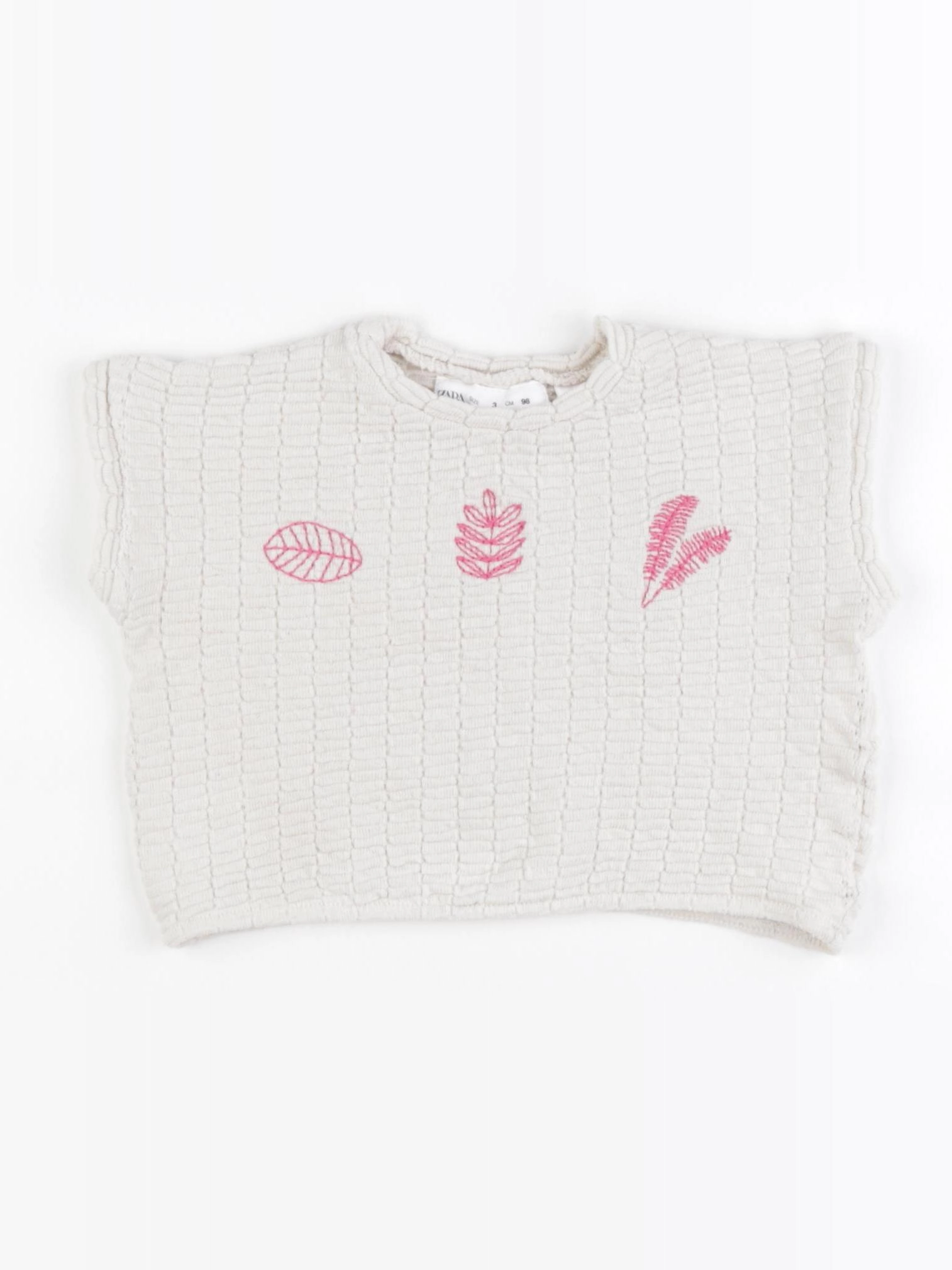 Zara - tee-shirt beige - 3 ans