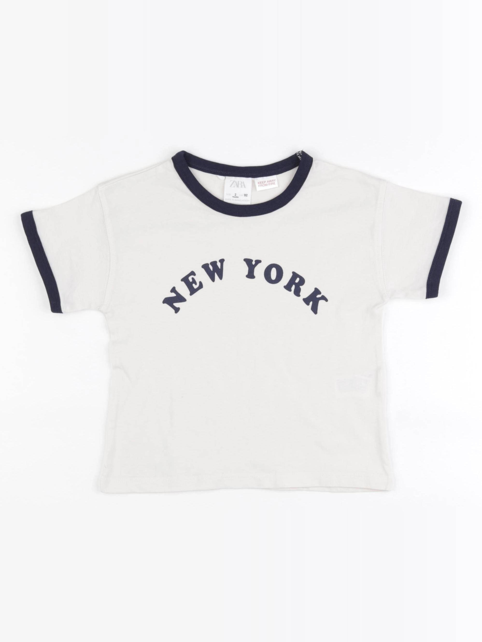 Zara - tee-shirt beige - 2 ans