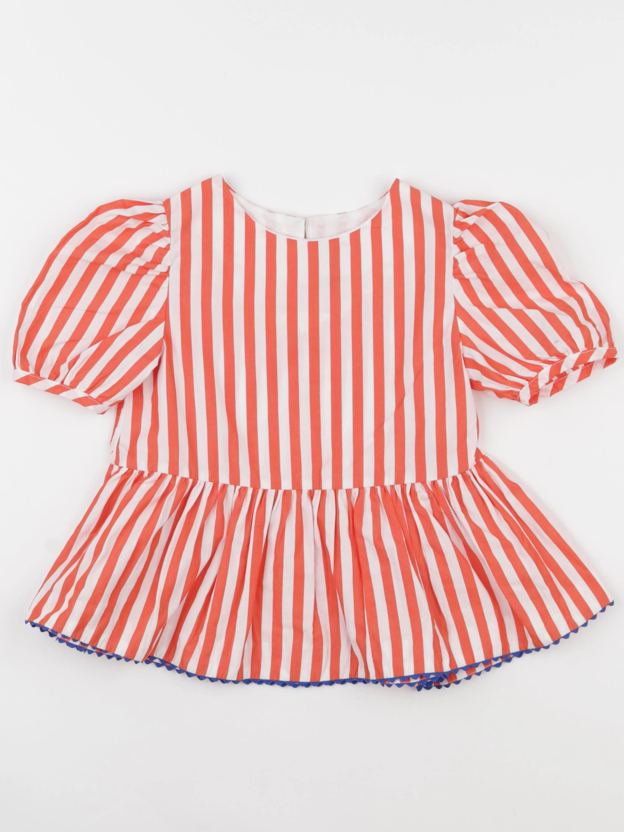 Jacadi - blouse blanc, rouge - 5 ans
