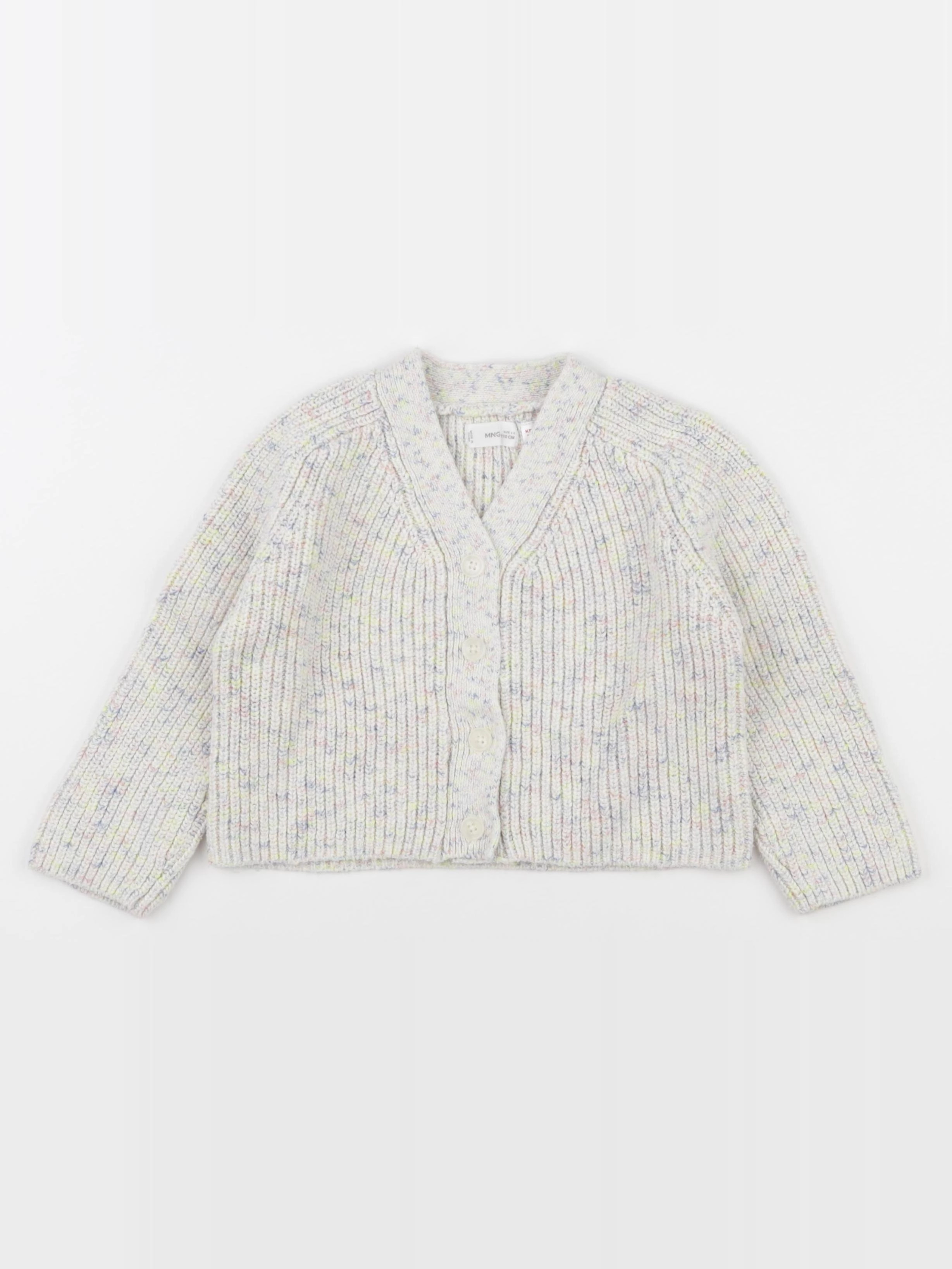 Mango - gilet blanc, bleu, jaune - 4/5 ans