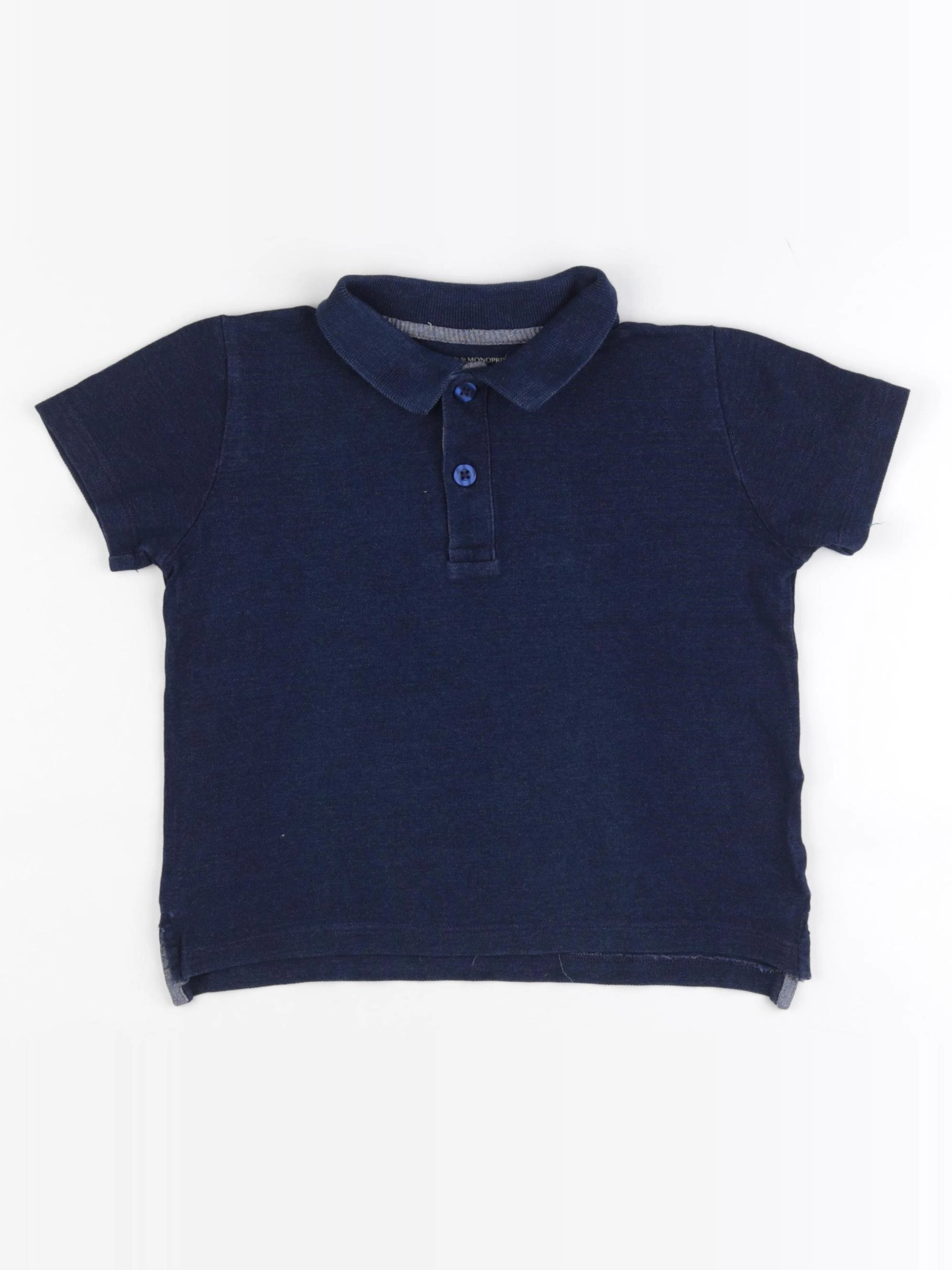 Monoprix - polo bleu - 4 ans