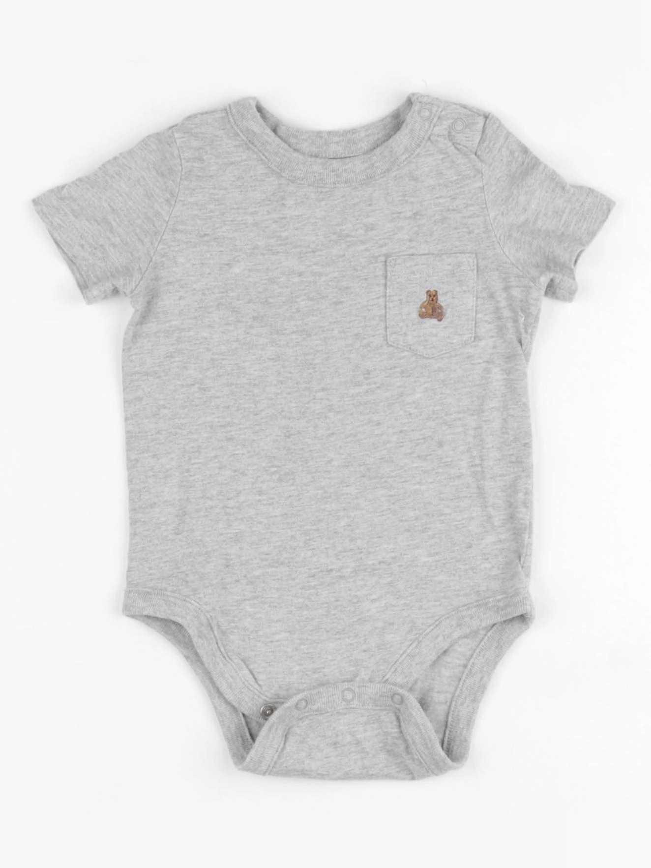 GAP - body gris - 3/6 mois