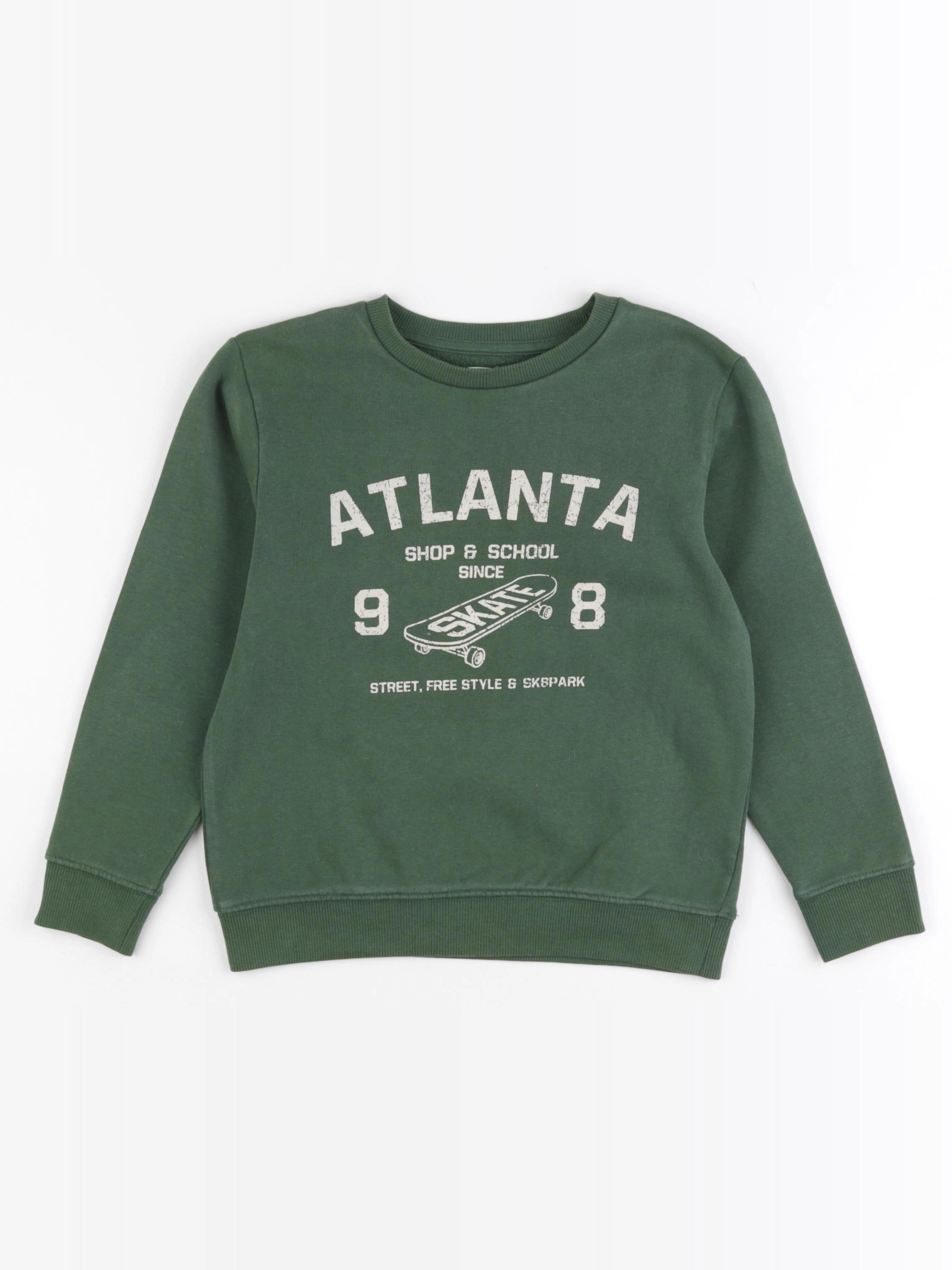 Vertbaudet - sweat vert - 8 ans