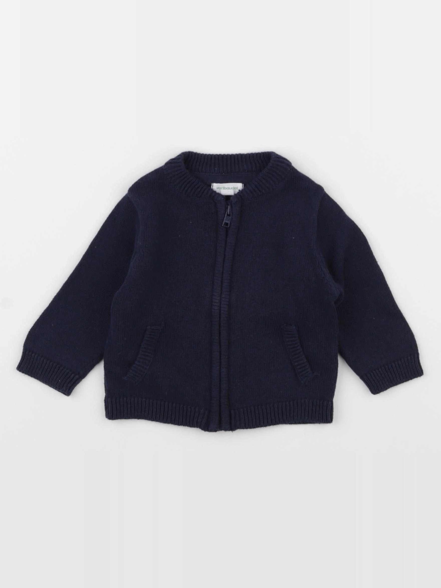 Vertbaudet - gilet bleu - 3 mois