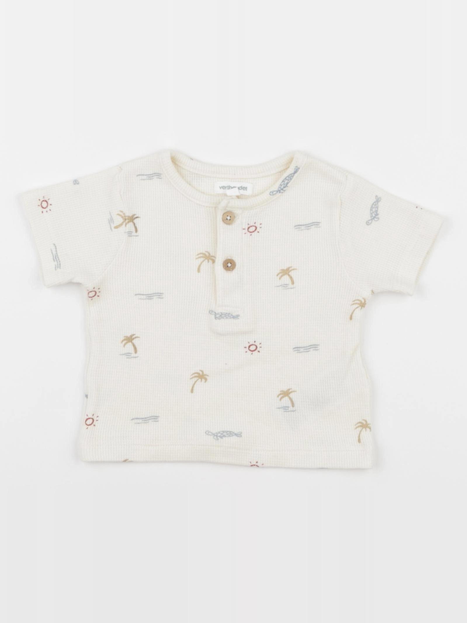 Vertbaudet - tee-shirt beige - 3 mois