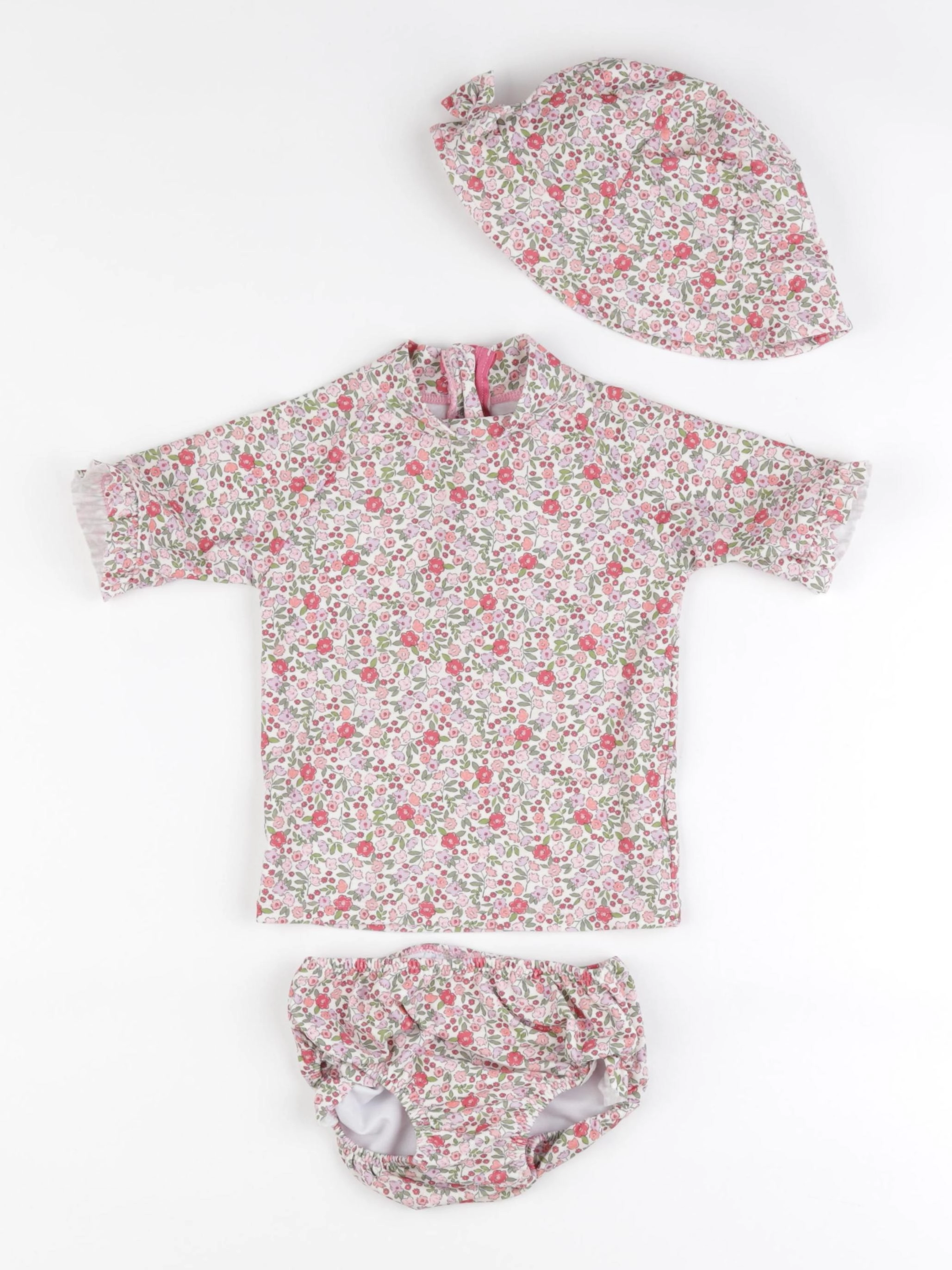 Vertbaudet - ensemble de bain rose - 2 ans