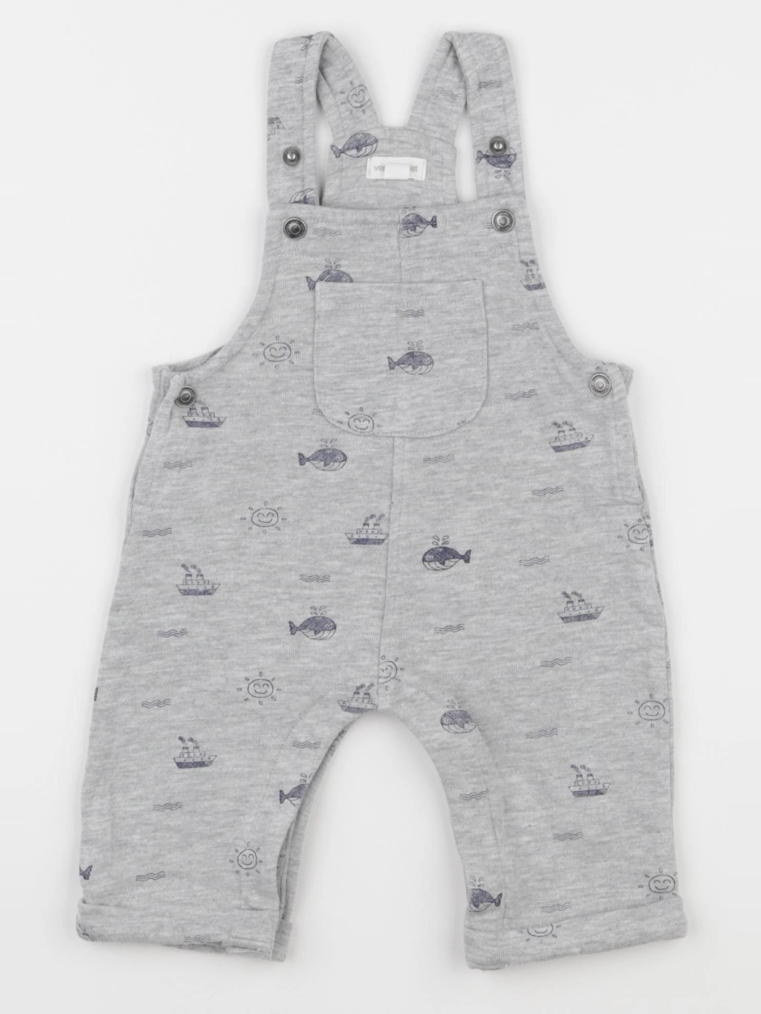 Vertbaudet - salopette gris - 3 mois