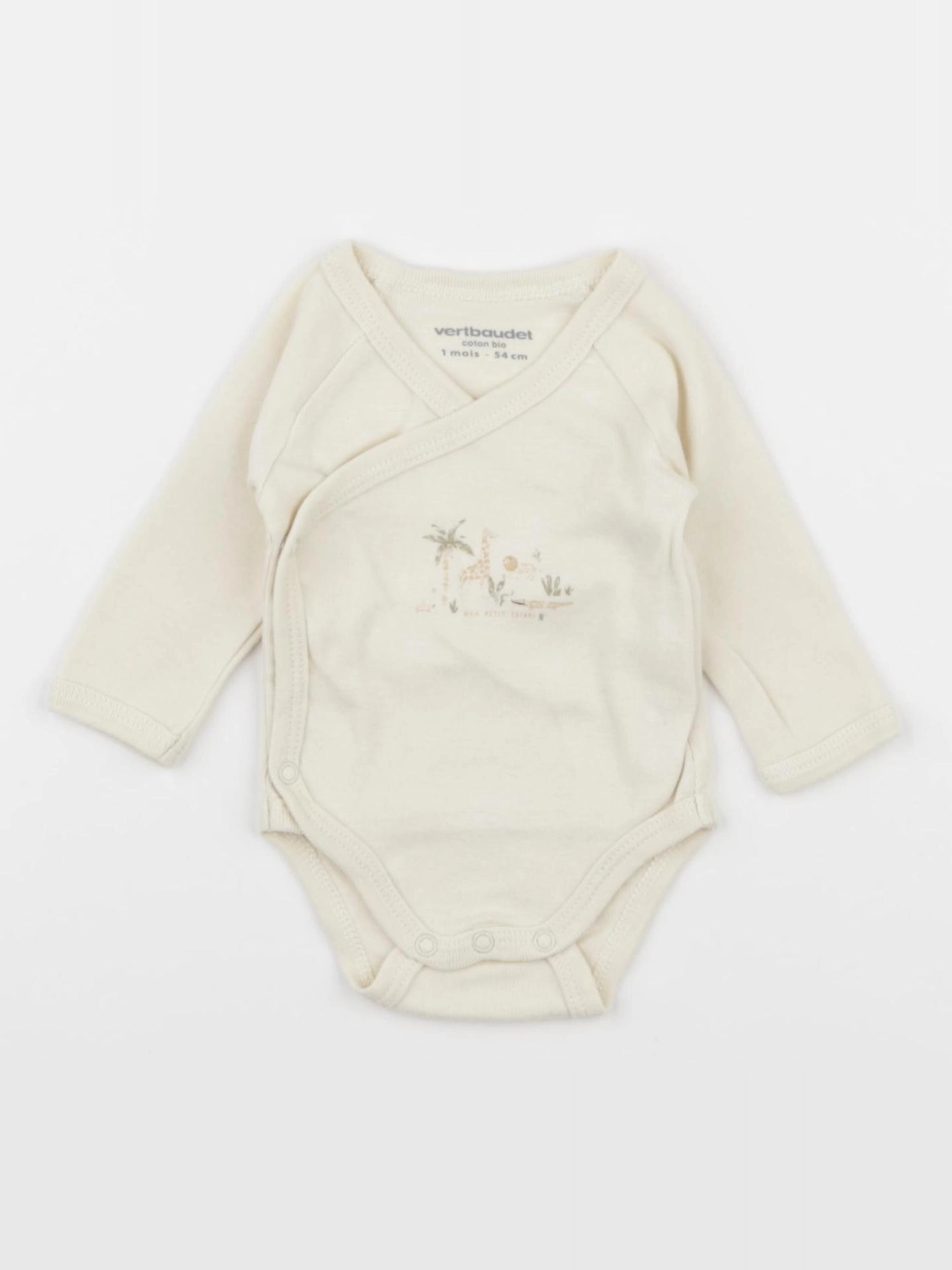 Vertbaudet - body beige - 1 mois