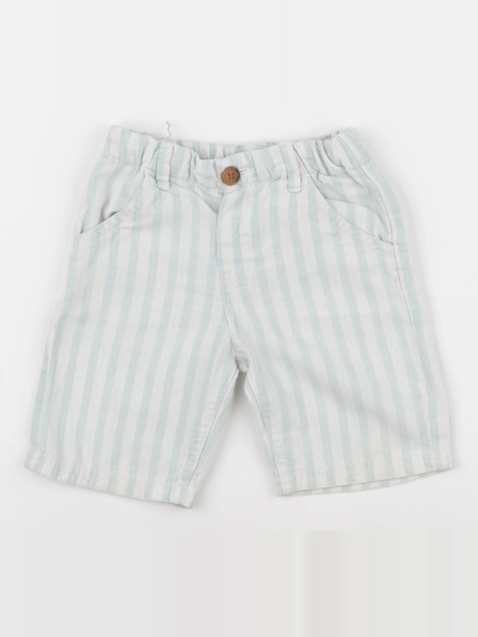 Monoprix - short blanc, vert - 18 mois