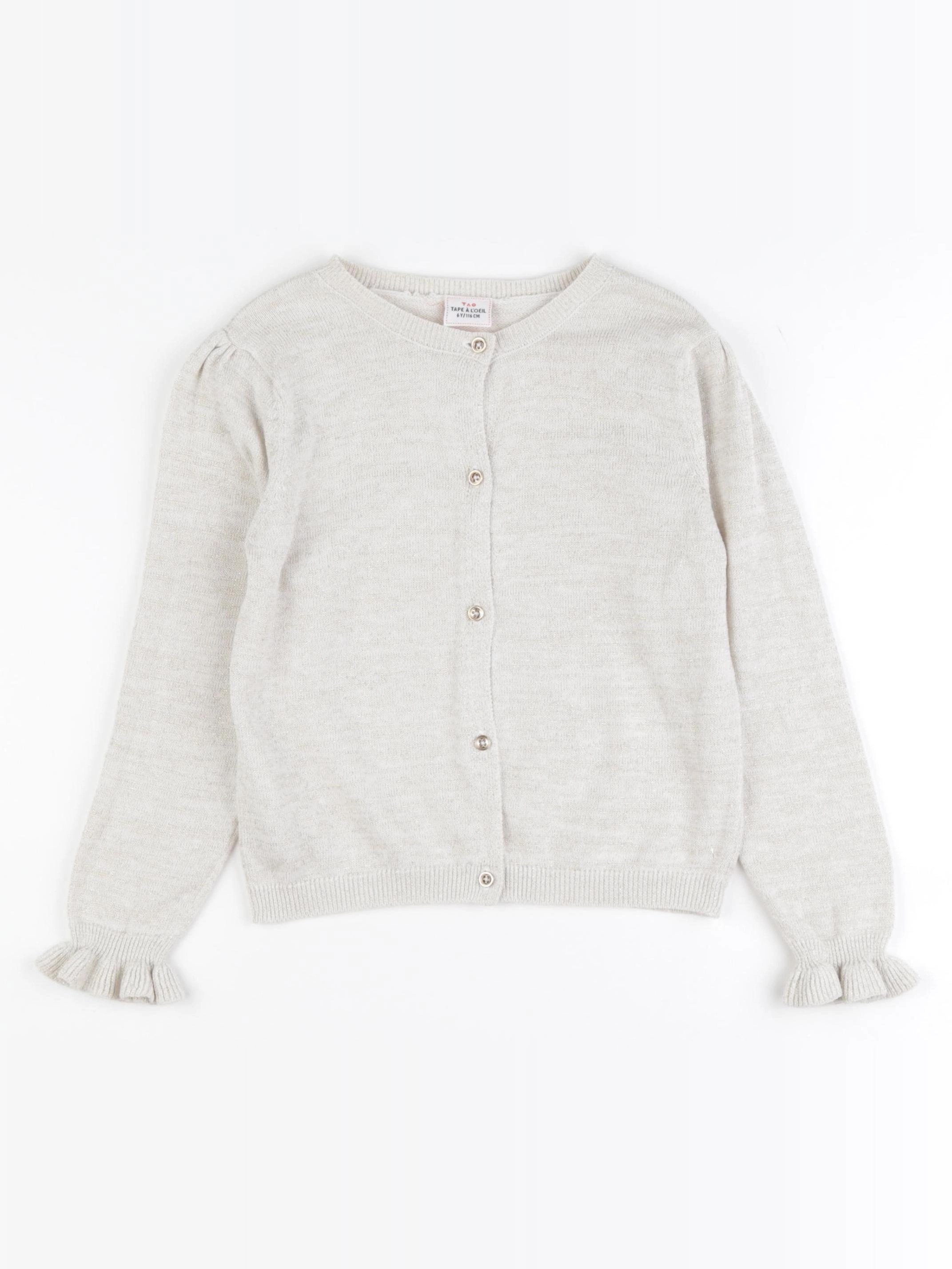 Tape à l'oeil - gilet bleu, beige, or - 6 ans