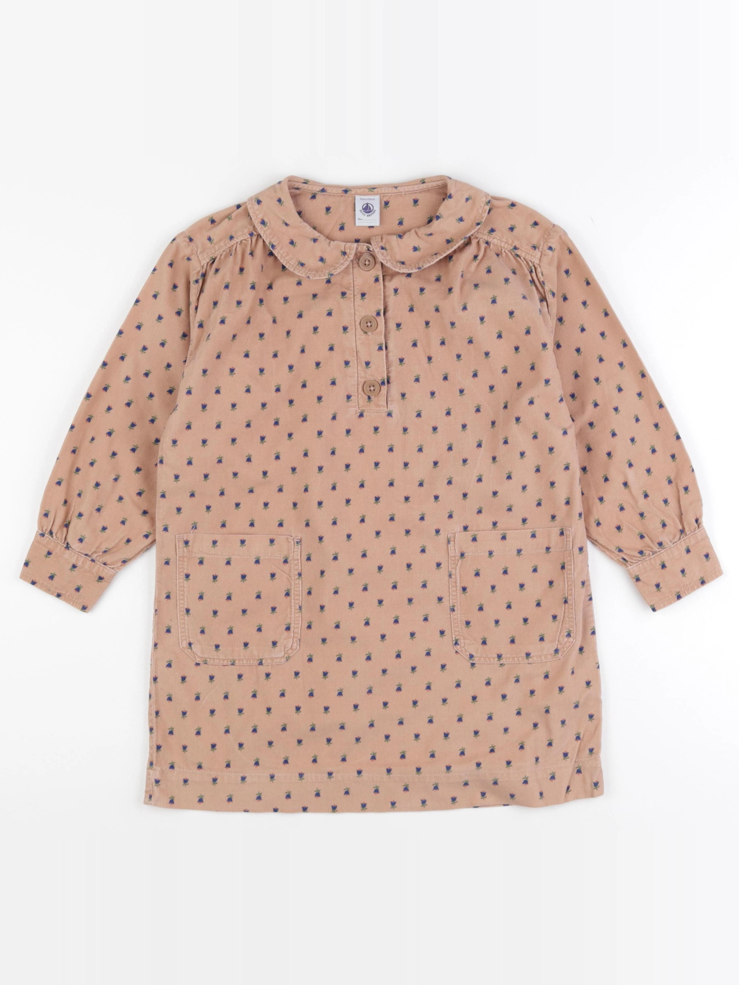 Petit Bateau - robe marron - 6 ans