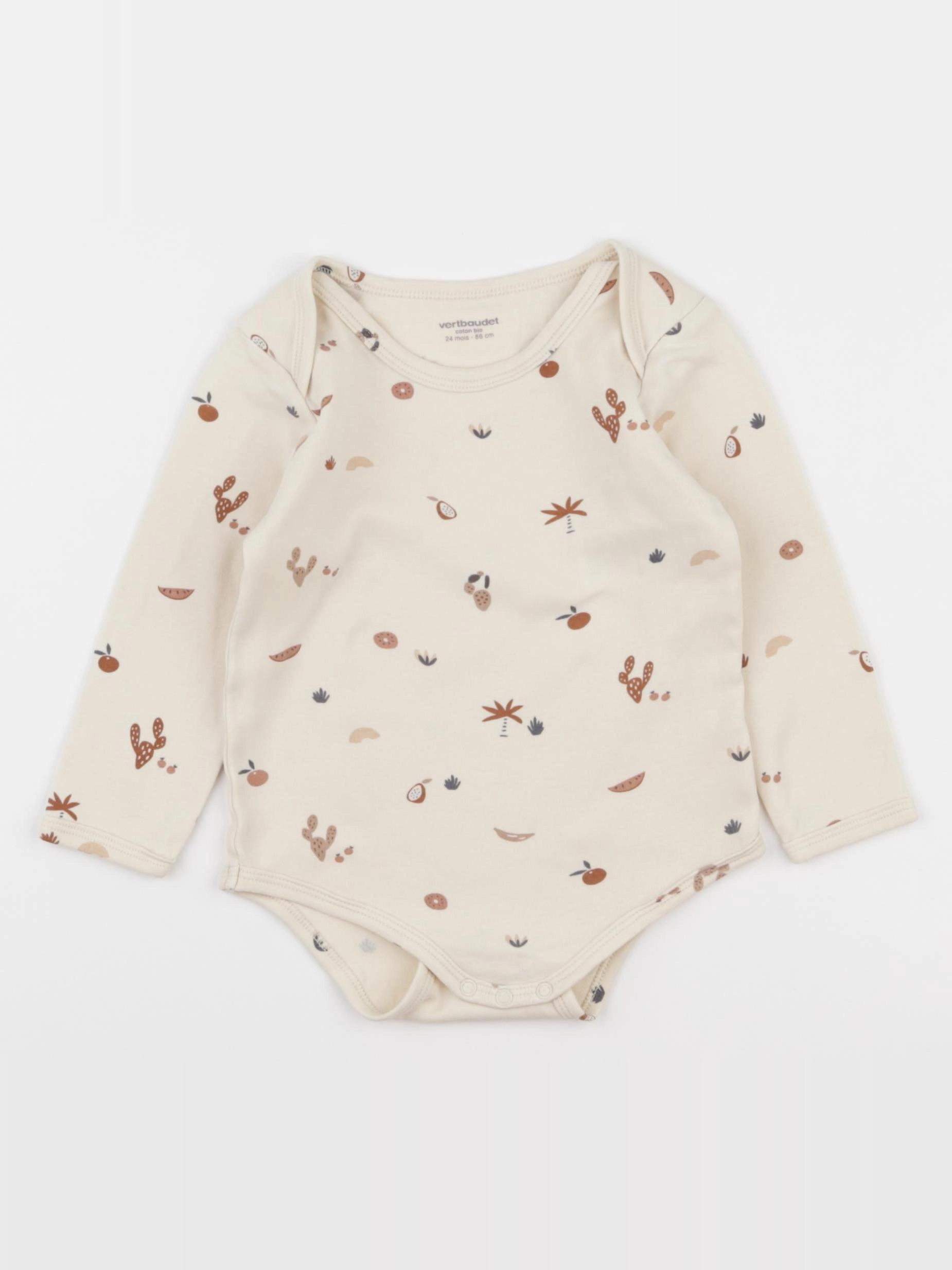 Vertbaudet - body beige - 24 mois