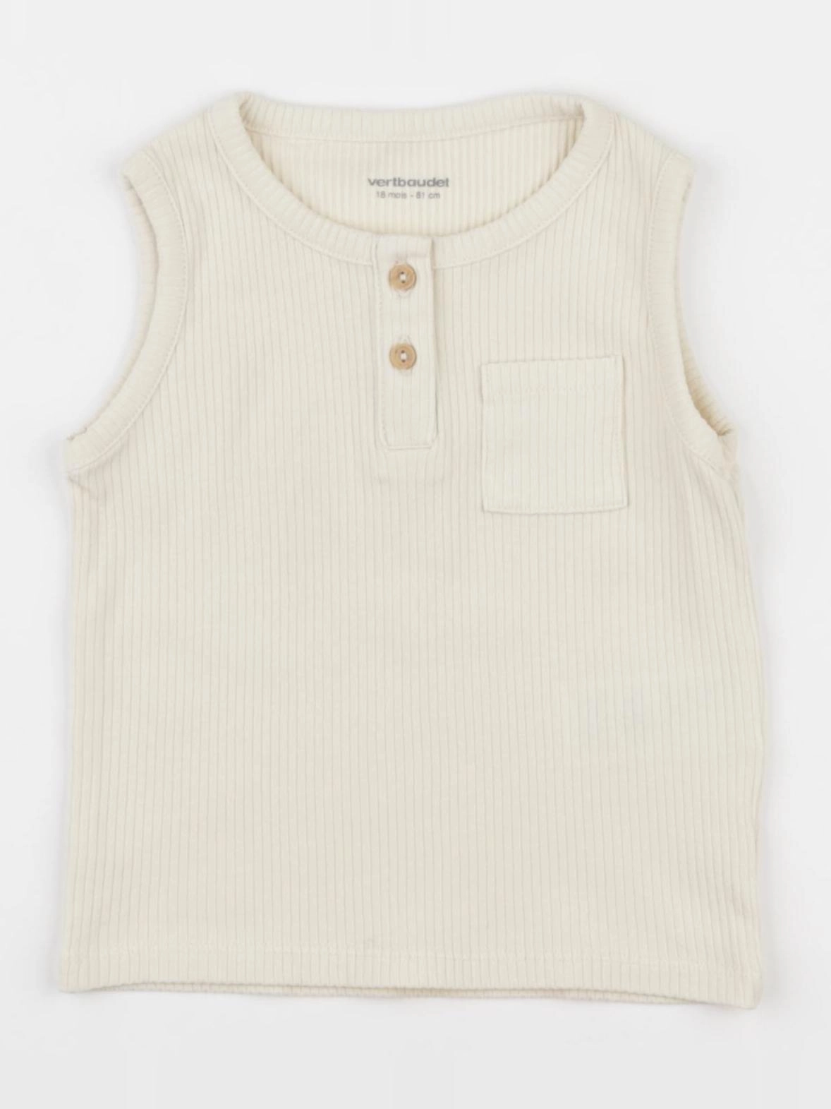 Vertbaudet - débardeur beige - 18 mois