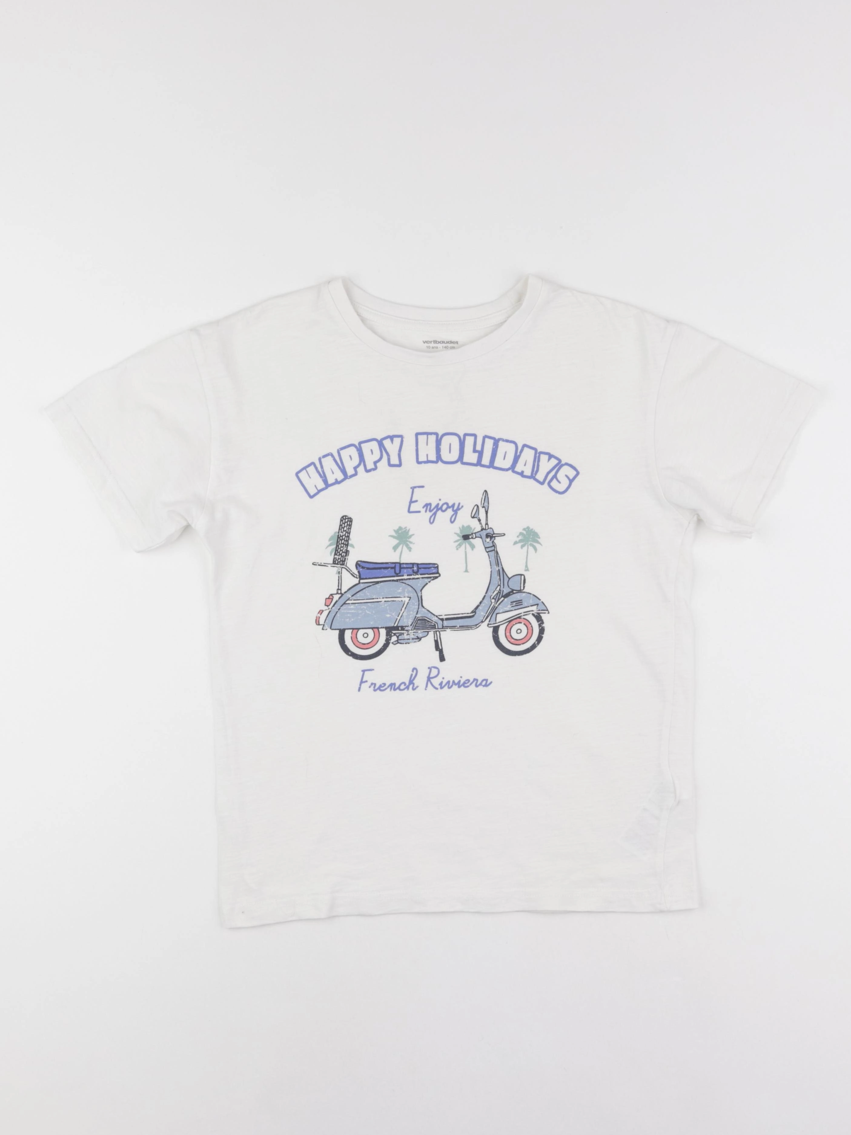 Vertbaudet - tee-shirt blanc - 10 ans