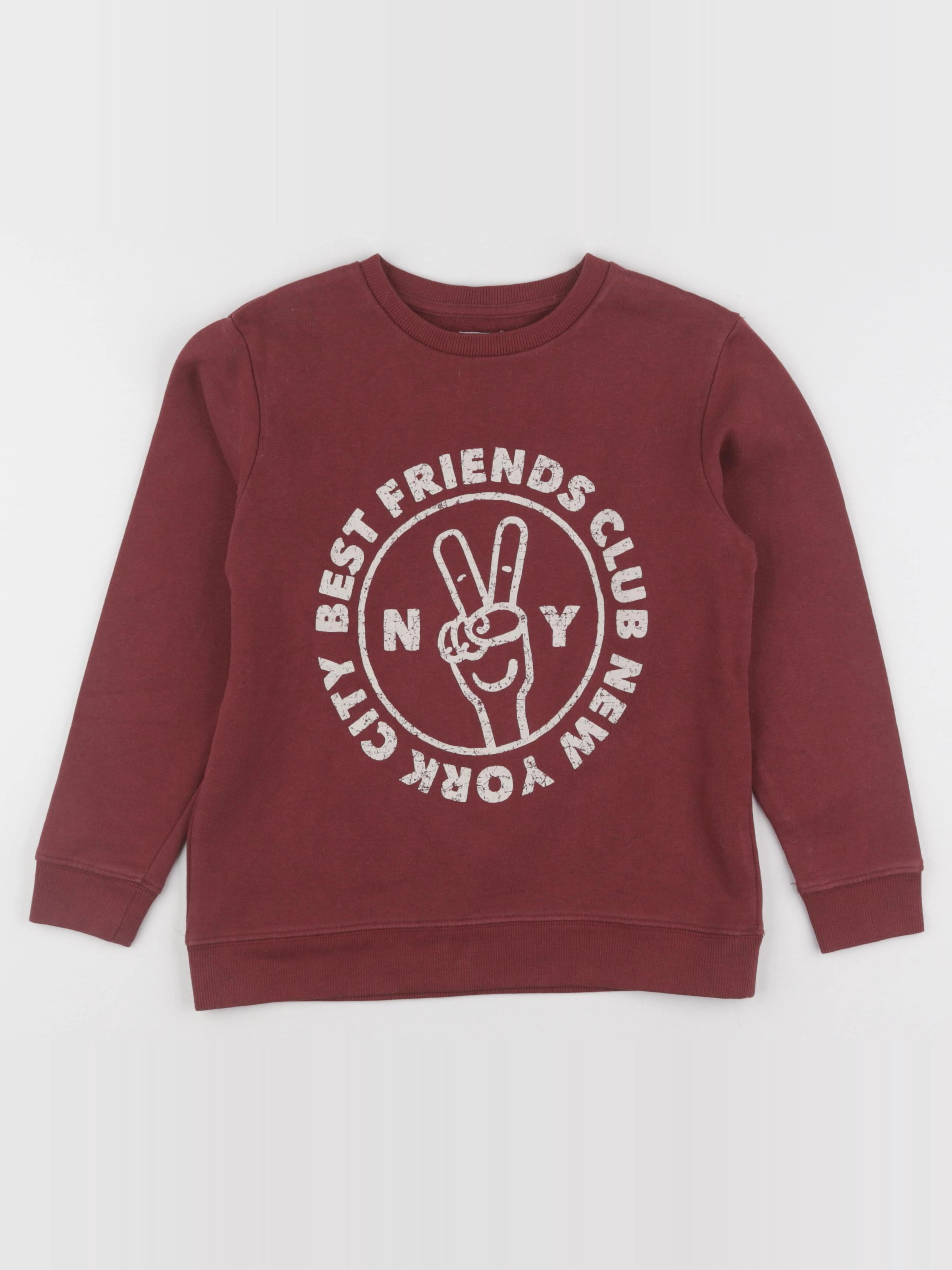 Vertbaudet - sweat rouge - 10 ans