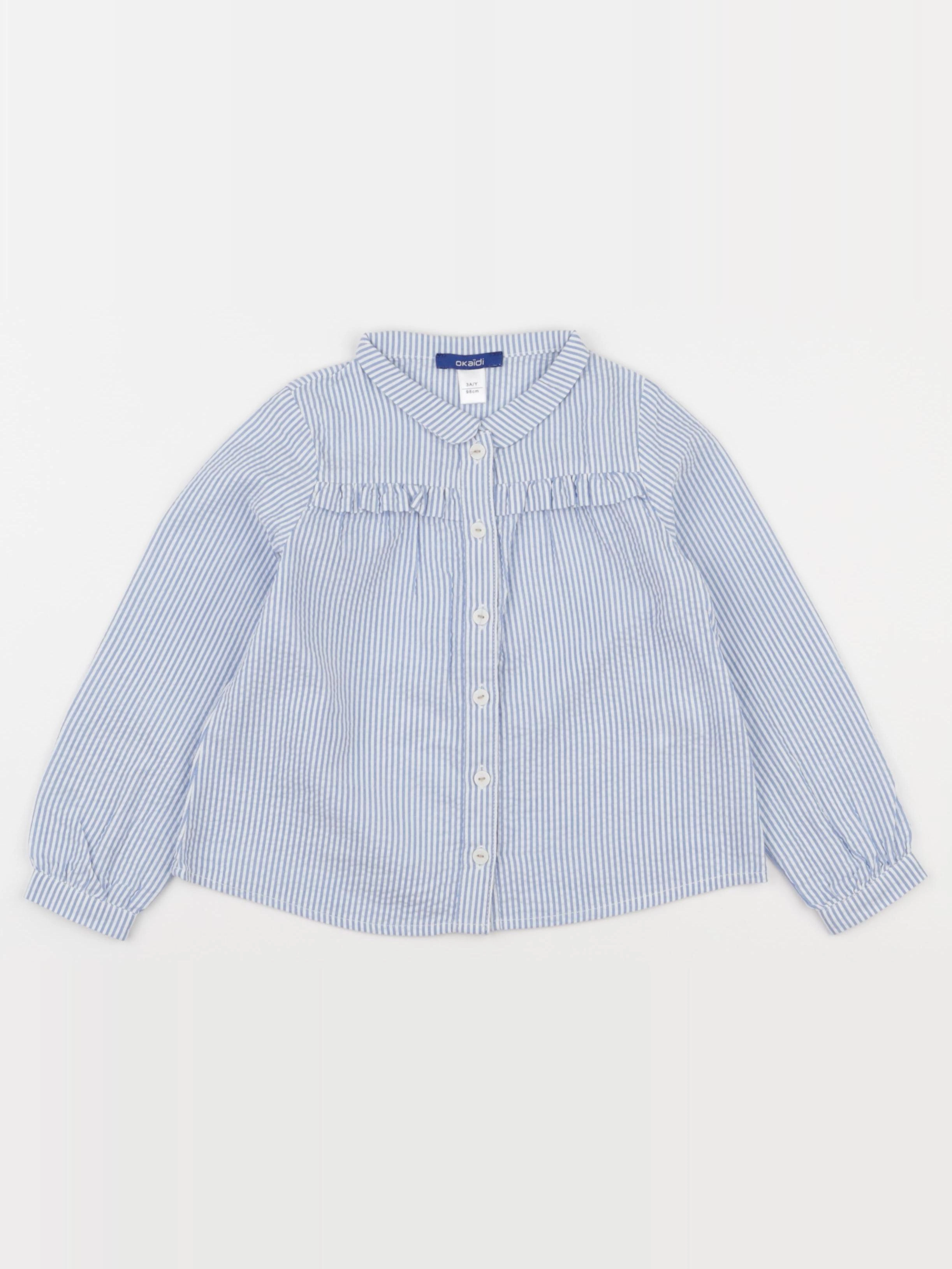 Okaidi - blouse bleu - 3 ans