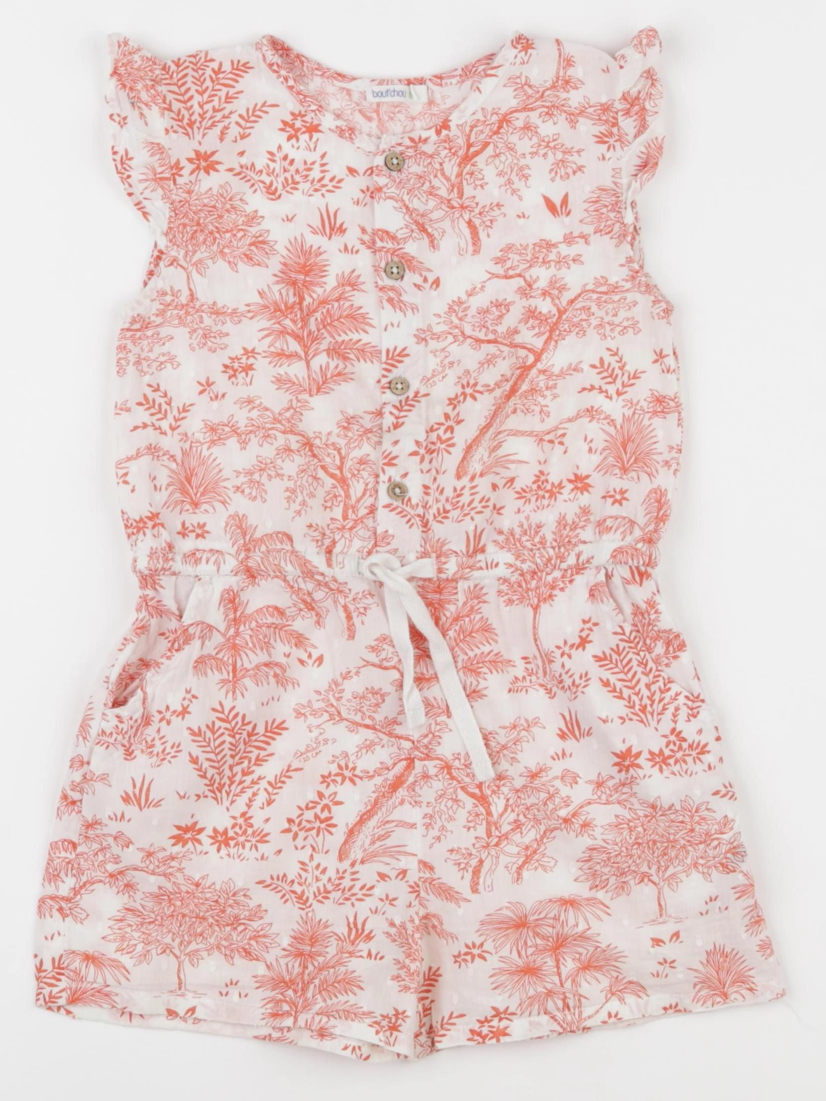 Boutchou - combinaison blanc, orange - 36 mois