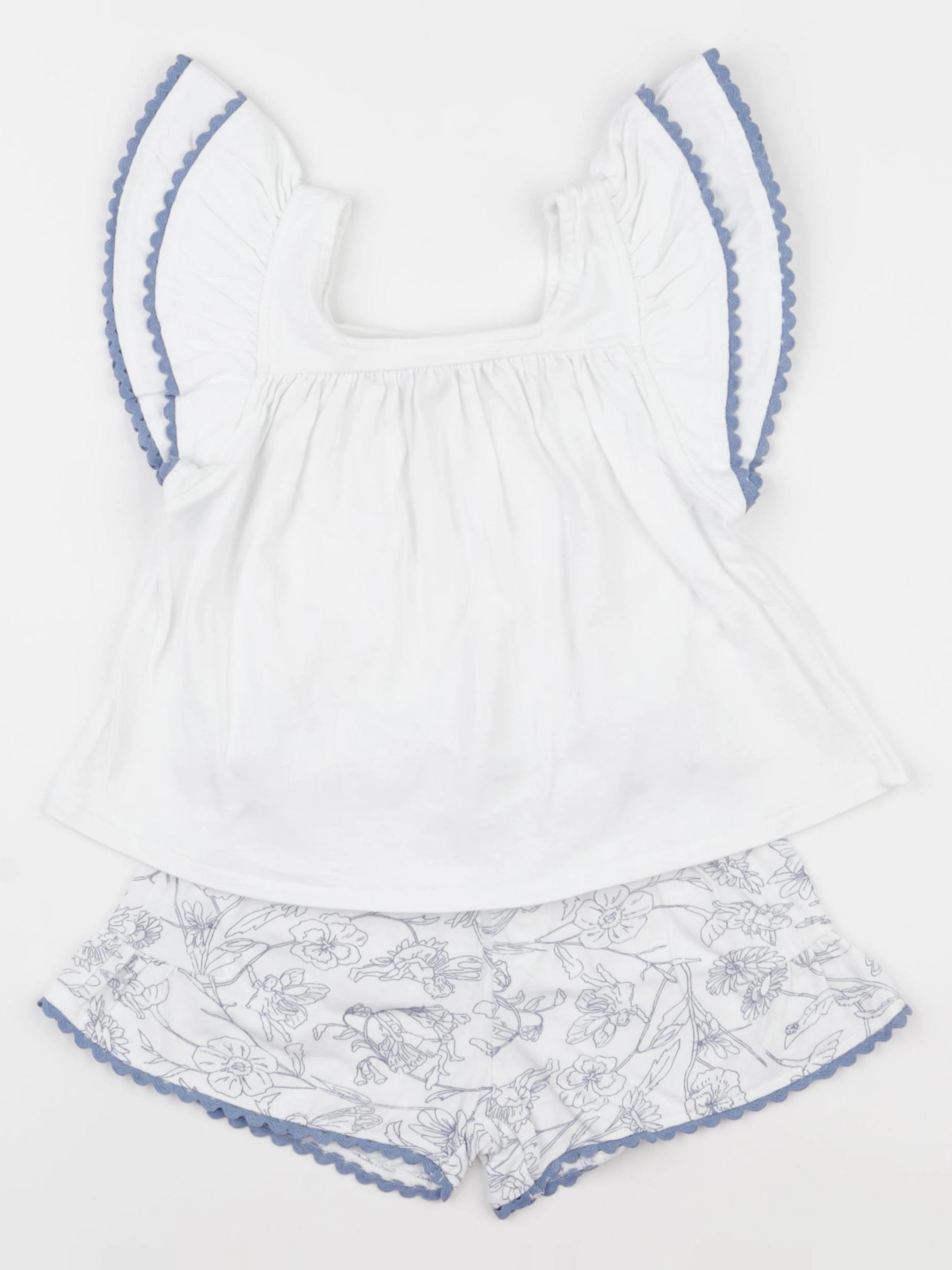 Buissonnière - pyjama coton bleu, blanc - 2/3 ans