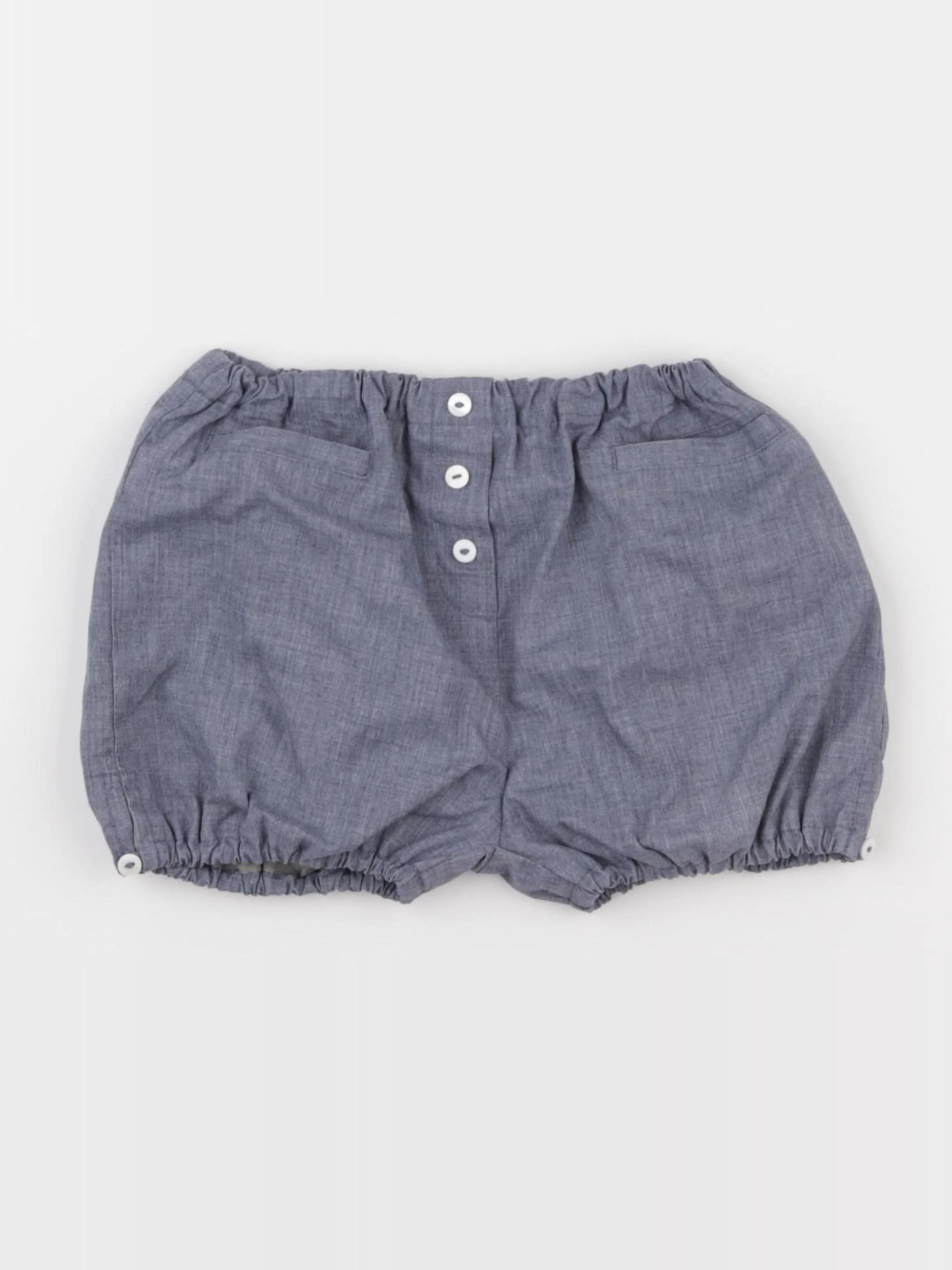 Bonnet à Pompon - bloomer bleu - 2 ans