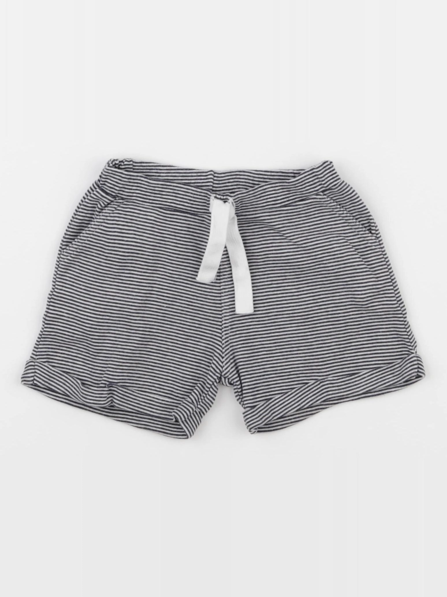 Petit Bateau - short bleu, blanc - 24 mois