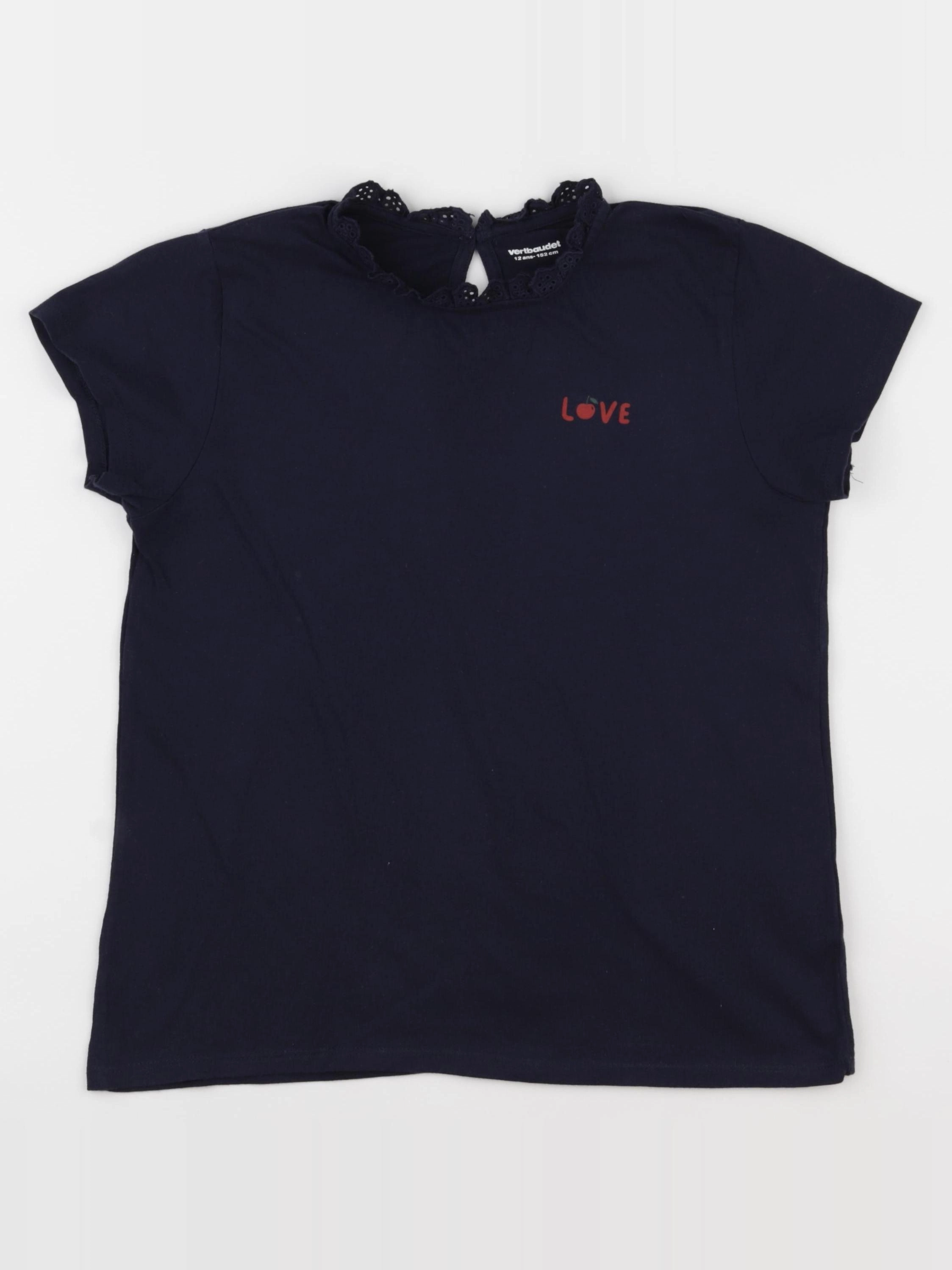 Vertbaudet - tee-shirt bleu - 12 ans