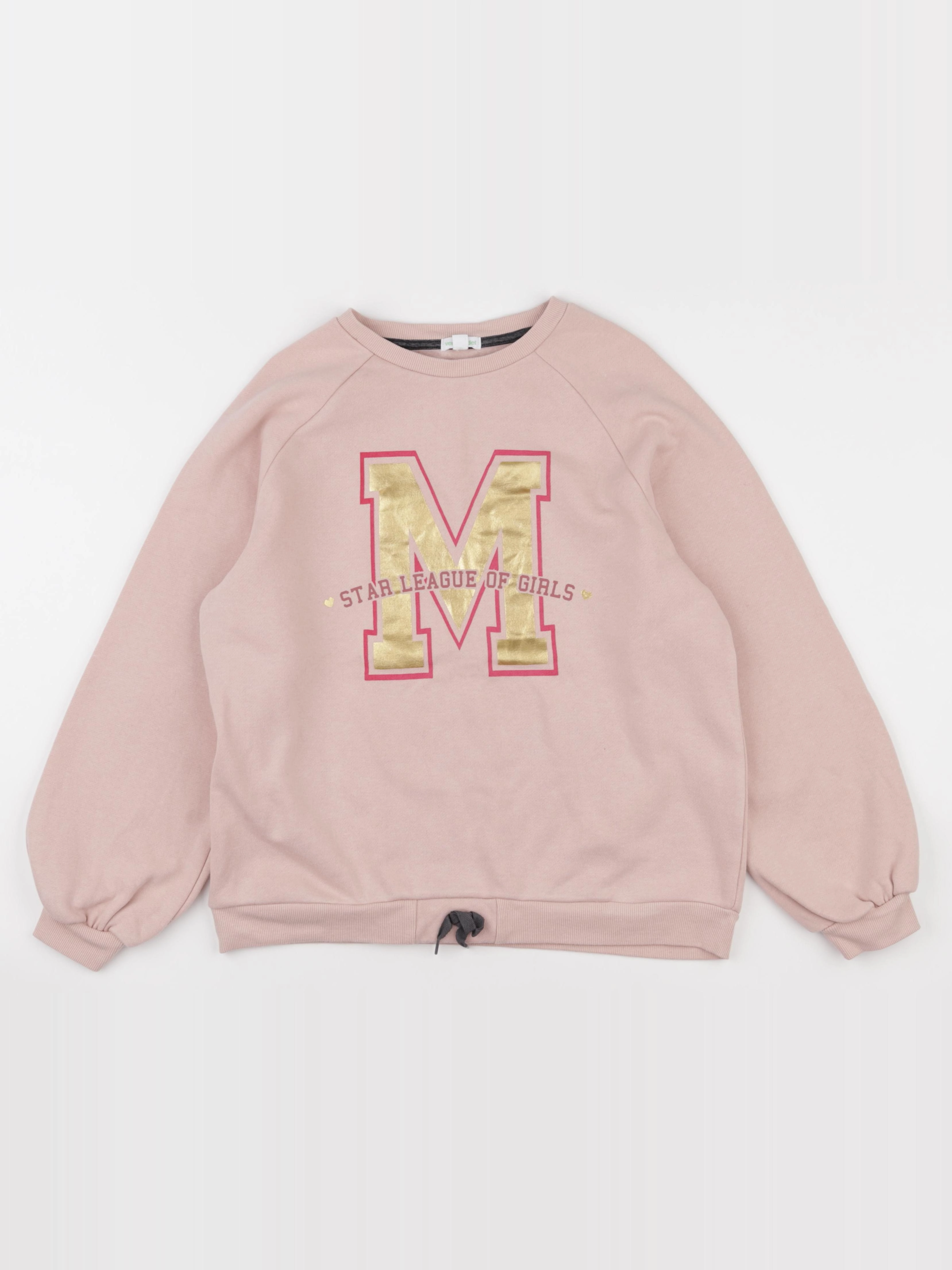 Vertbaudet - sweat rose, or - 14 ans