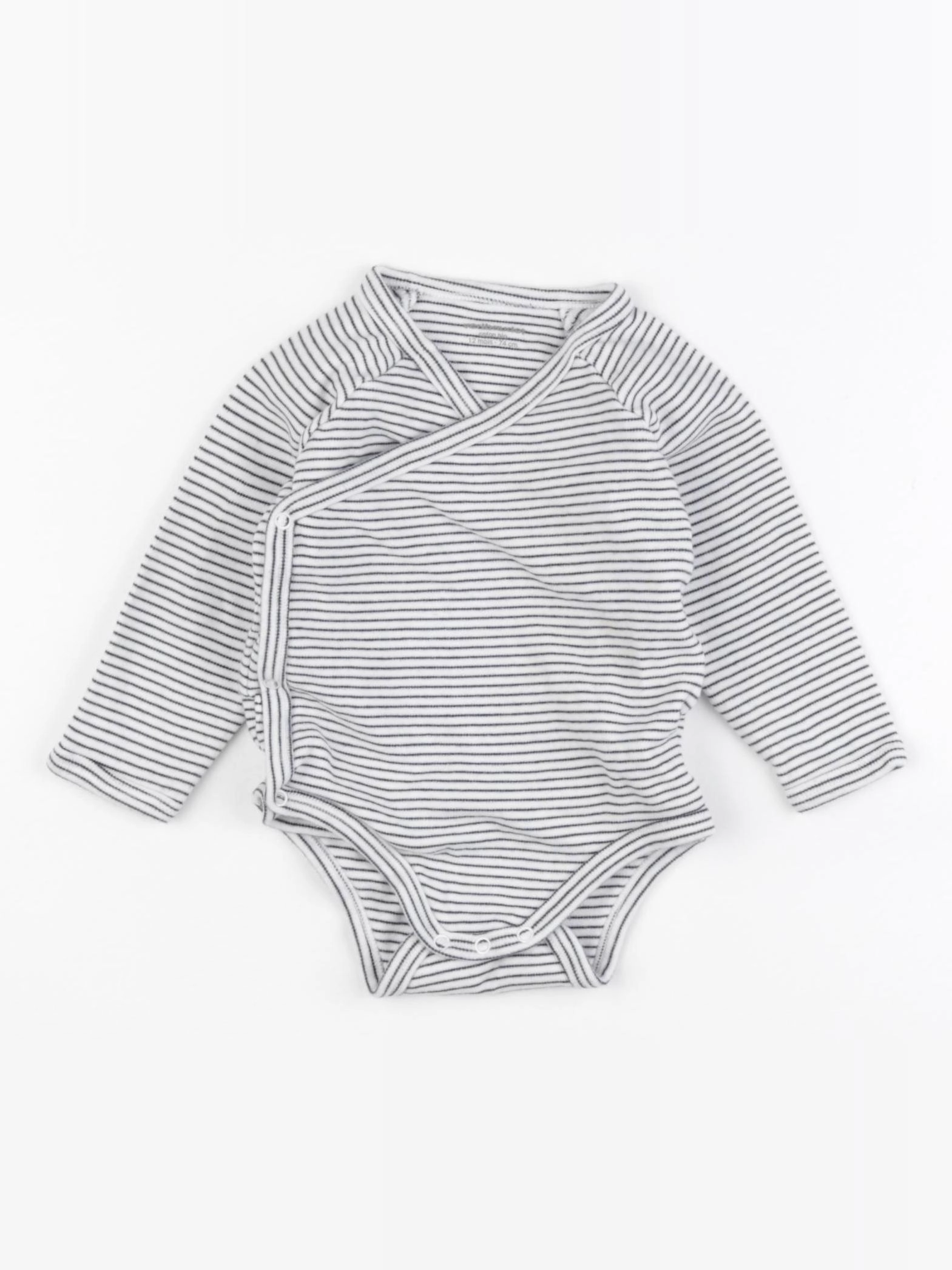 Vertbaudet - body blanc, bleu - 12 mois