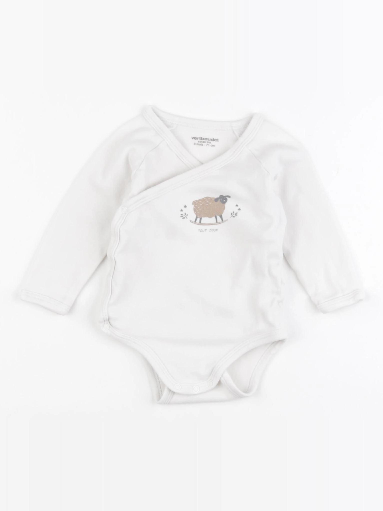 Vertbaudet - body beige - 9 mois