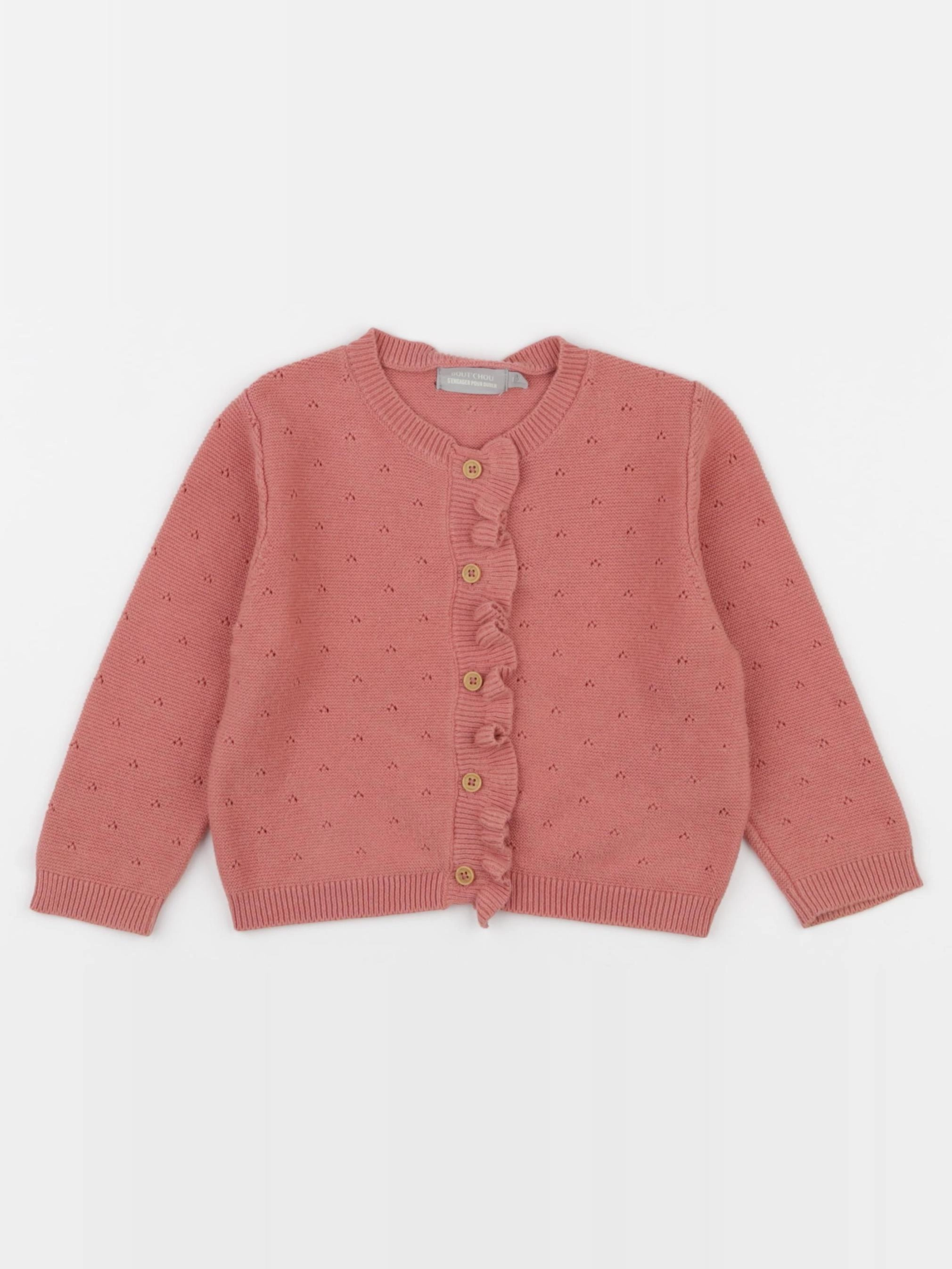 Boutchou - gilet rose - 18 mois