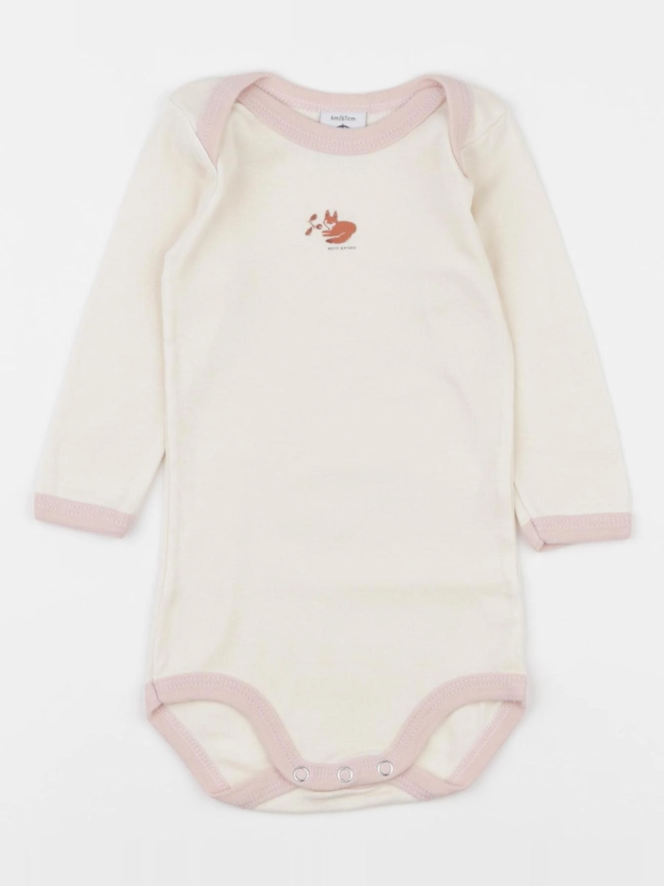 Petit Bateau - body beige - 6 mois