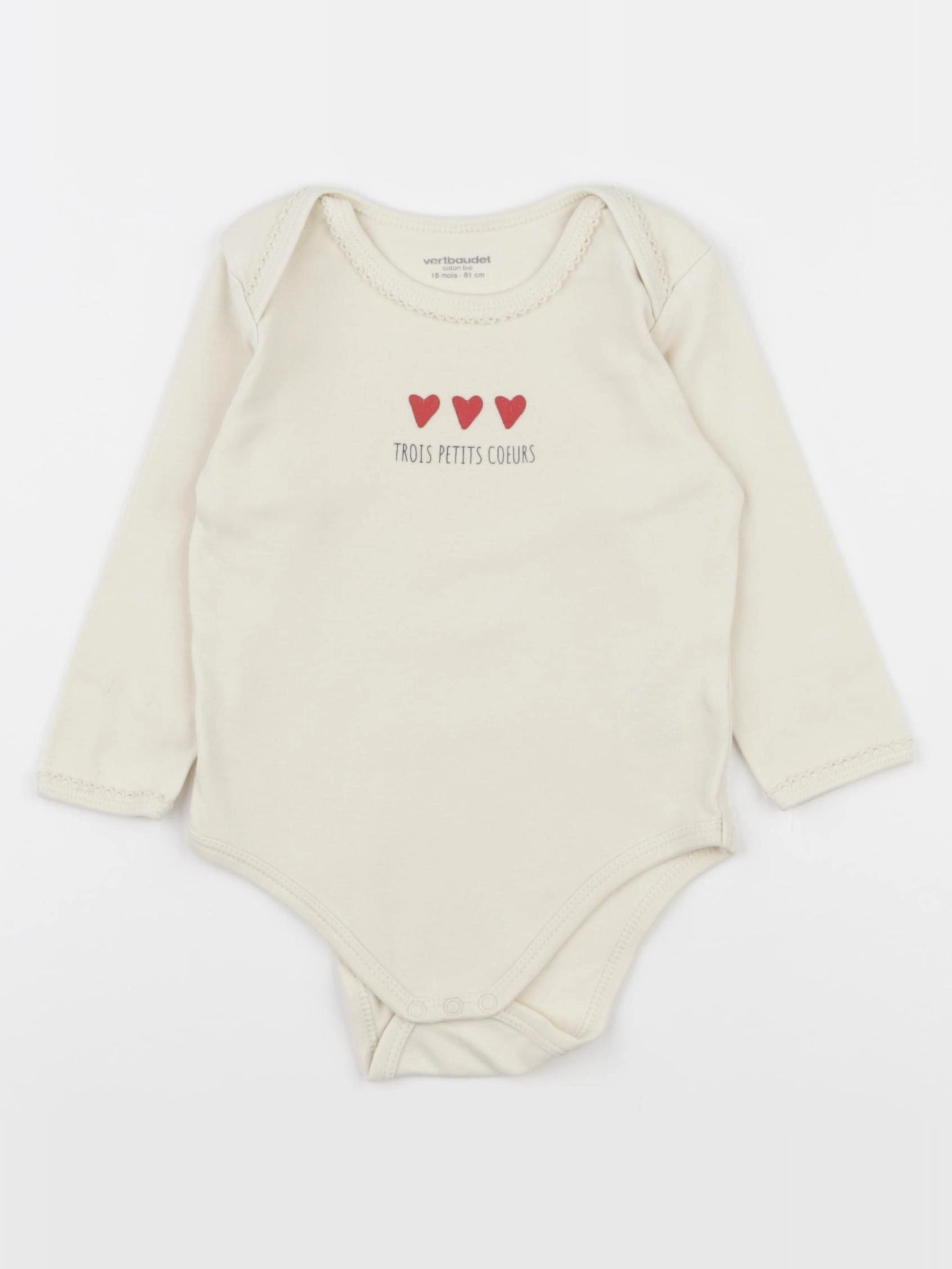 Vertbaudet - body beige - 18 mois