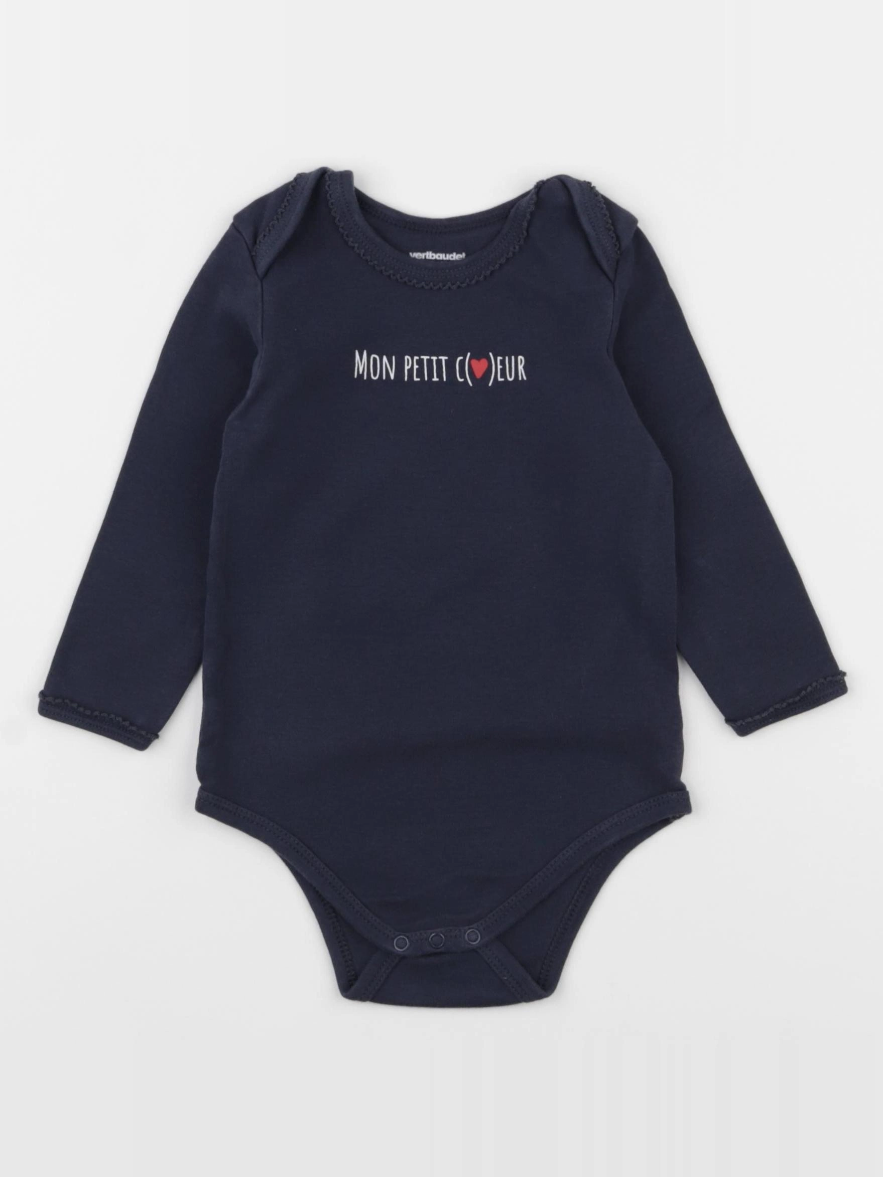 Vertbaudet - body bleu - 18 mois