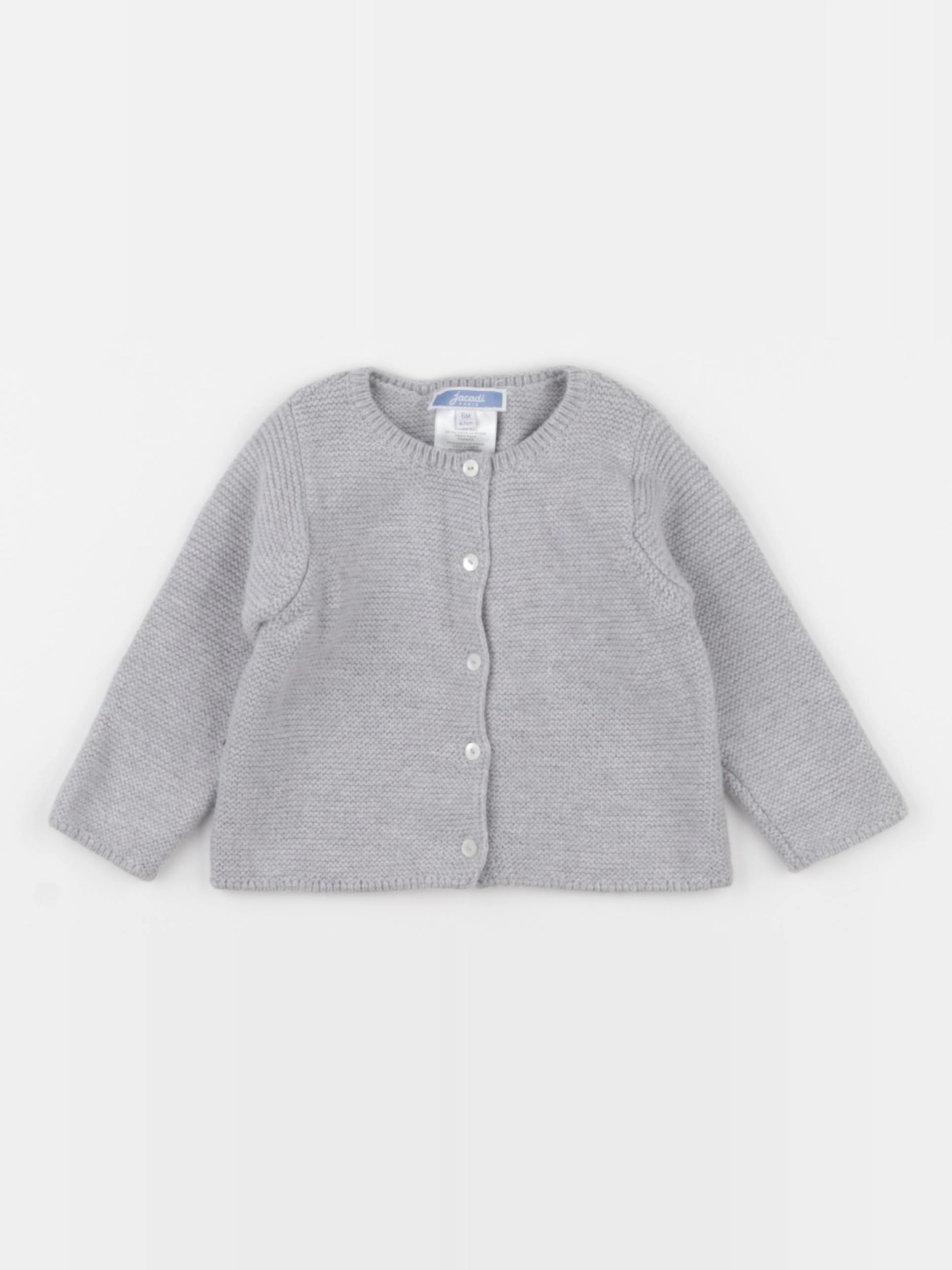 Jacadi - gilet gris - 6 mois