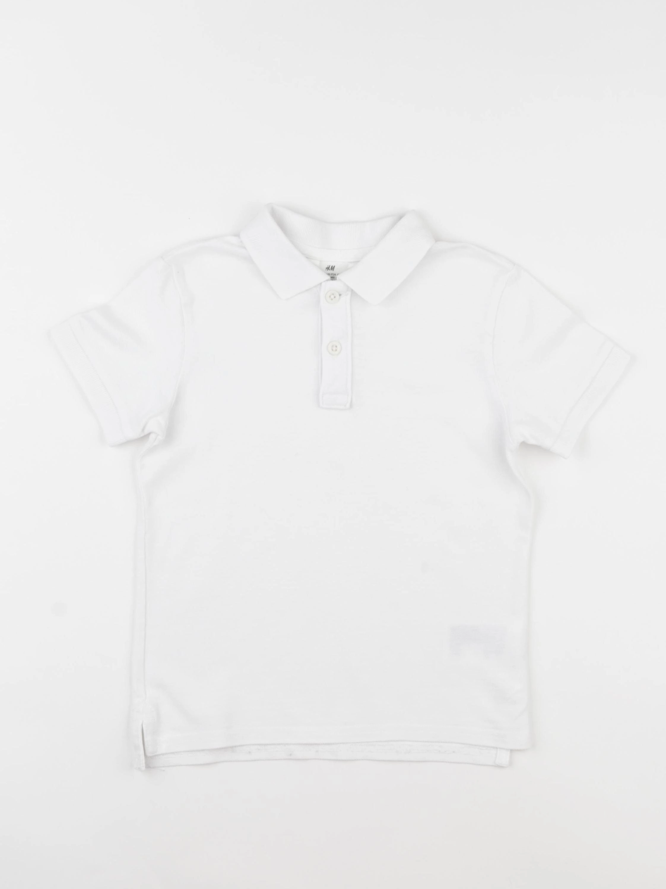H&M - polo blanc - 5/6 ans
