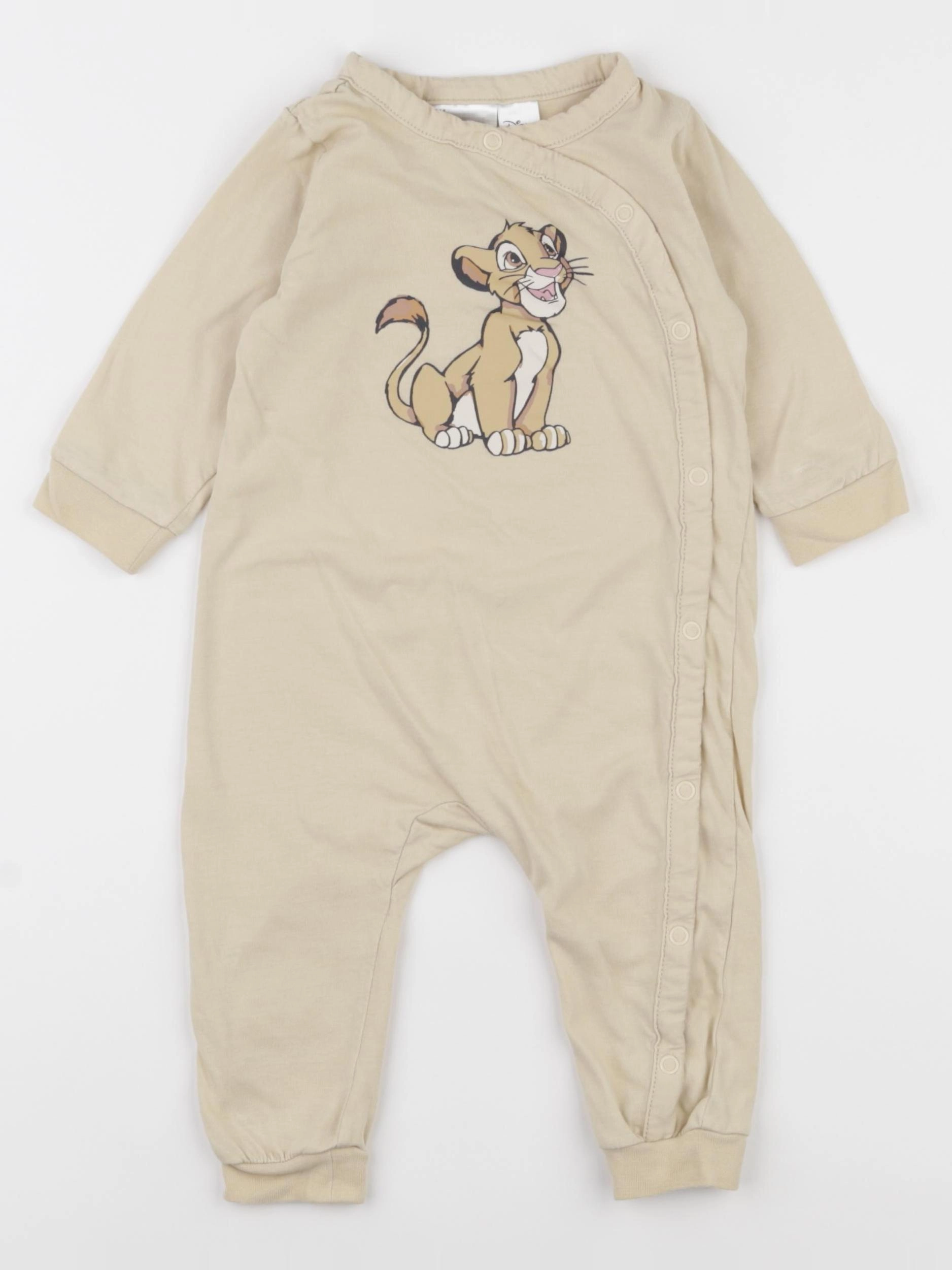 H&M - pyjama coton beige - 6/9 mois