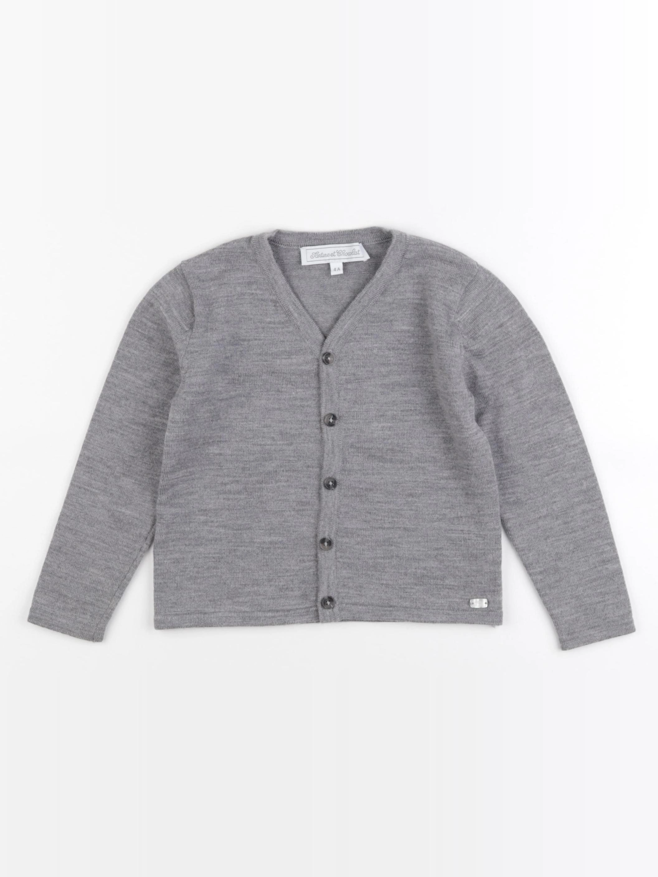 Tartine & Chocolat - gilet gris - 4 ans