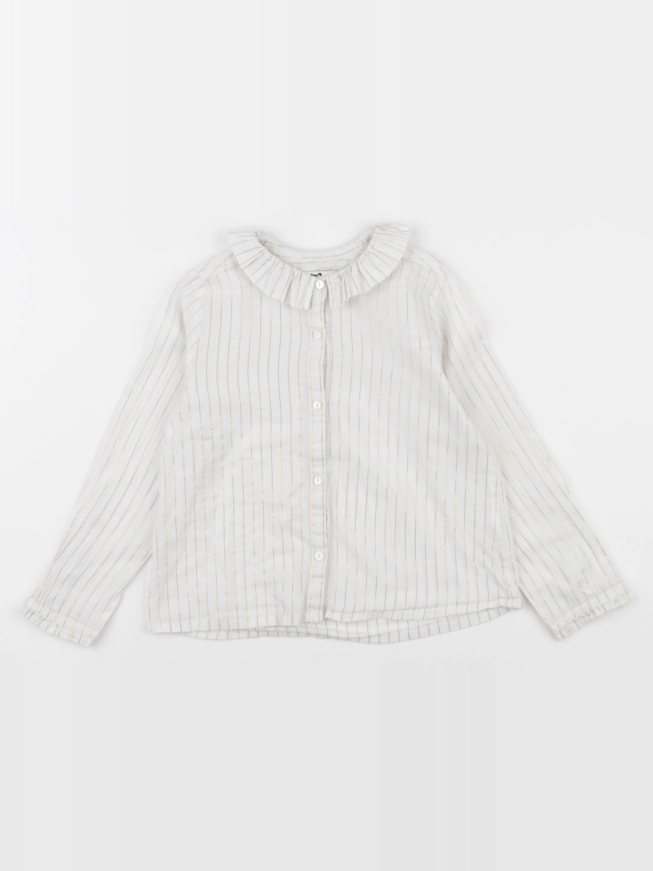 Cyrillus - blouse blanc, bronze - 6 ans