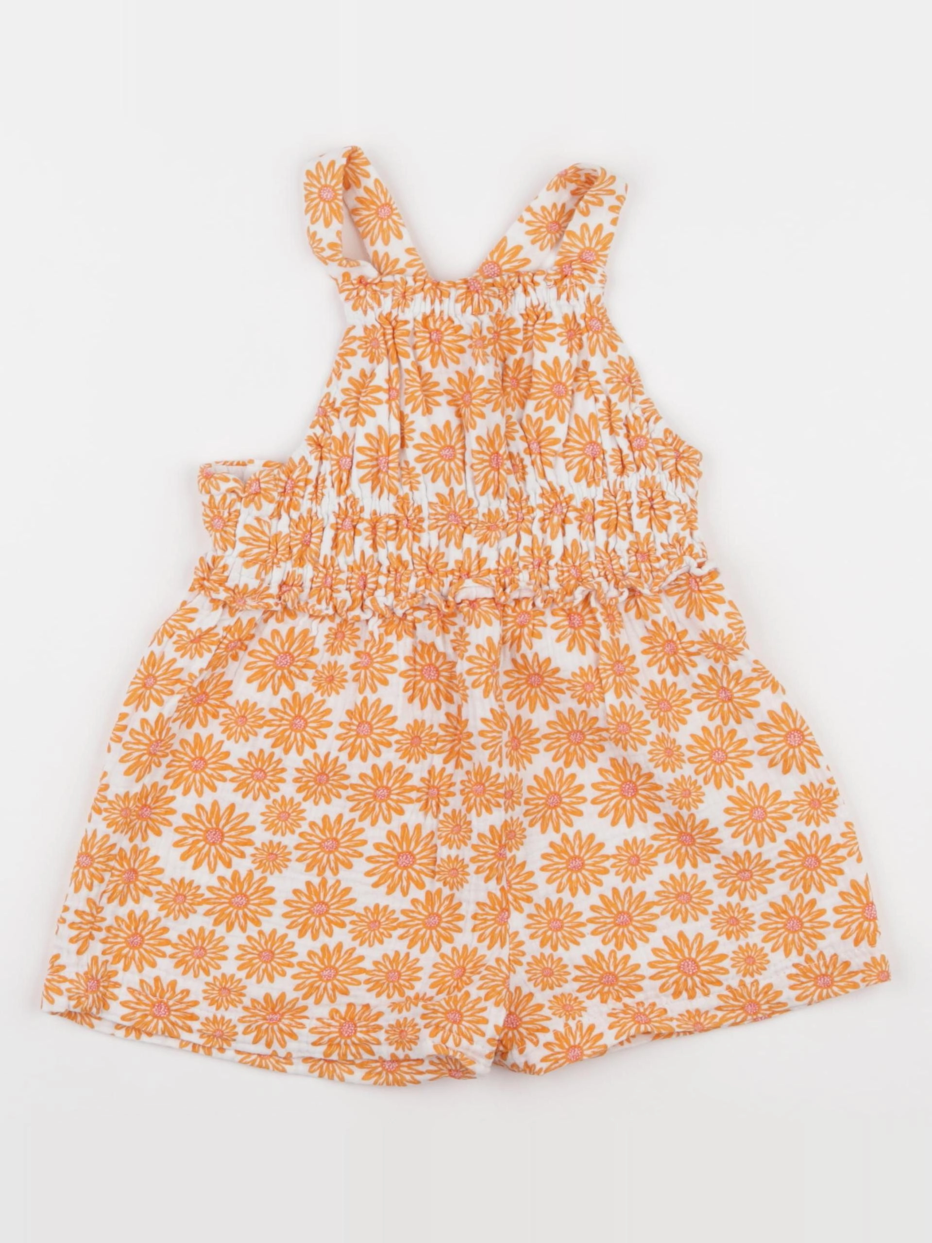 Zara - combinaison blanc, orange - 3/4 ans