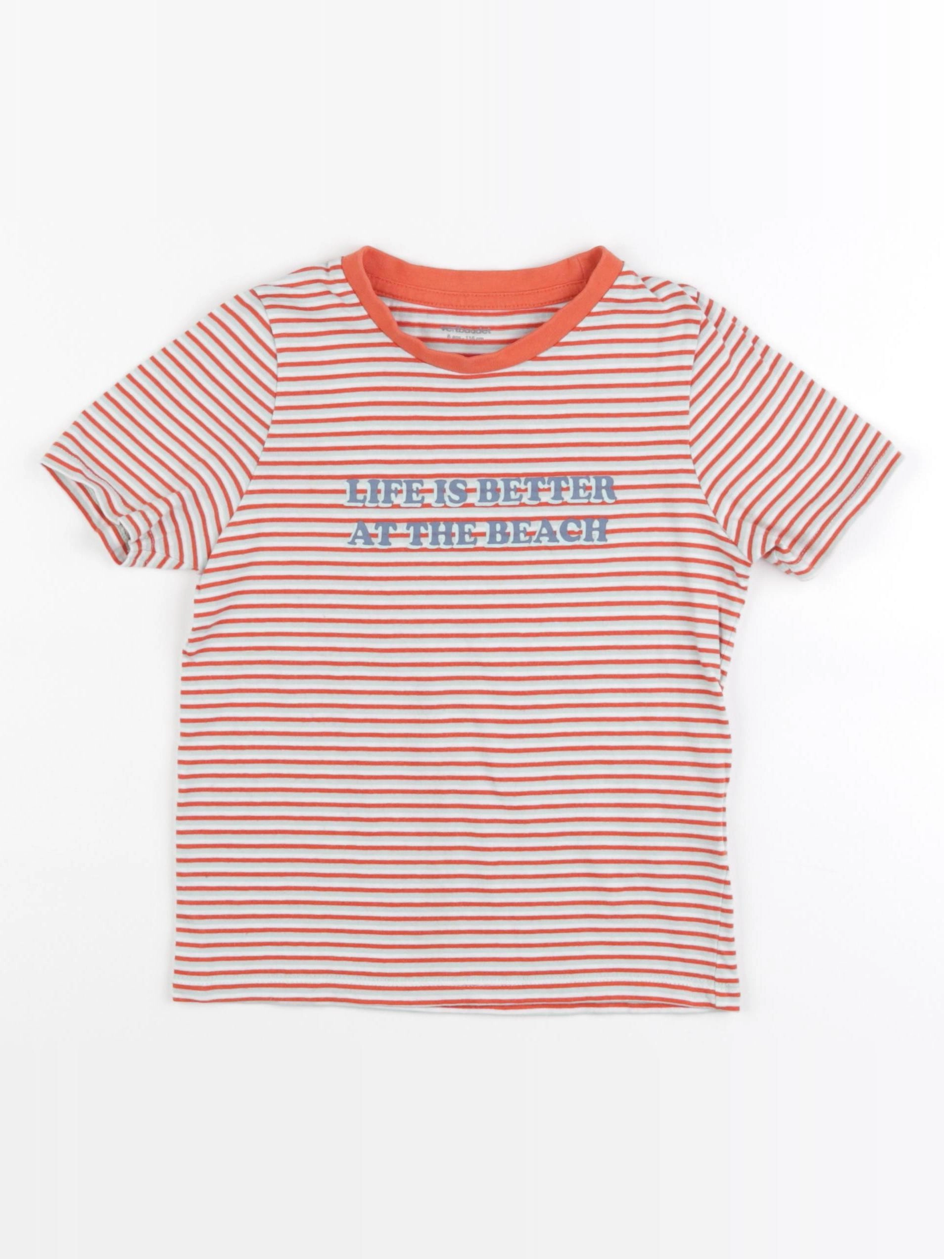 Vertbaudet - tee-shirt orange - 6 ans