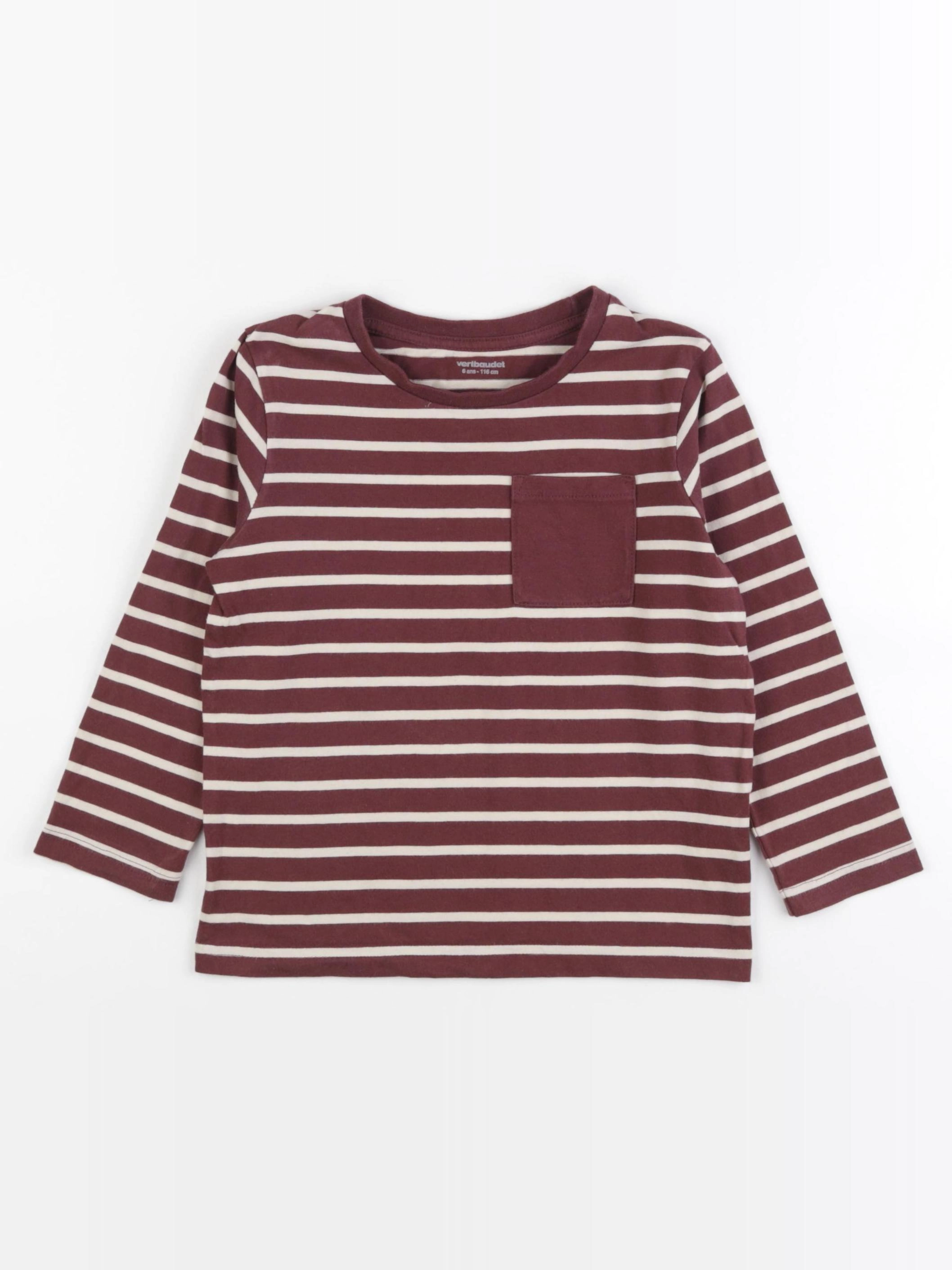 Vertbaudet - tee-shirt rouge - 6 ans