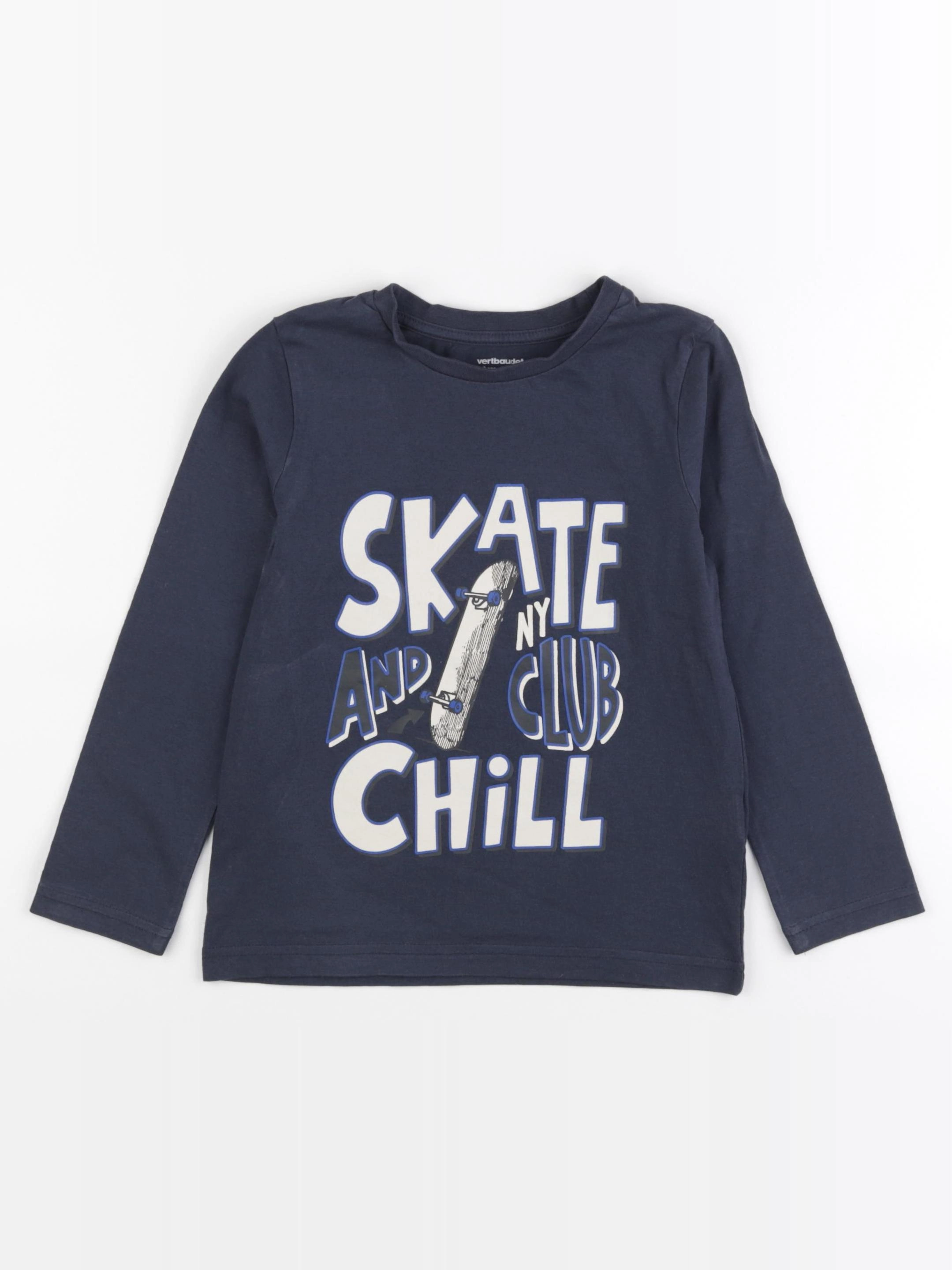 Vertbaudet - tee-shirt bleu - 6 ans