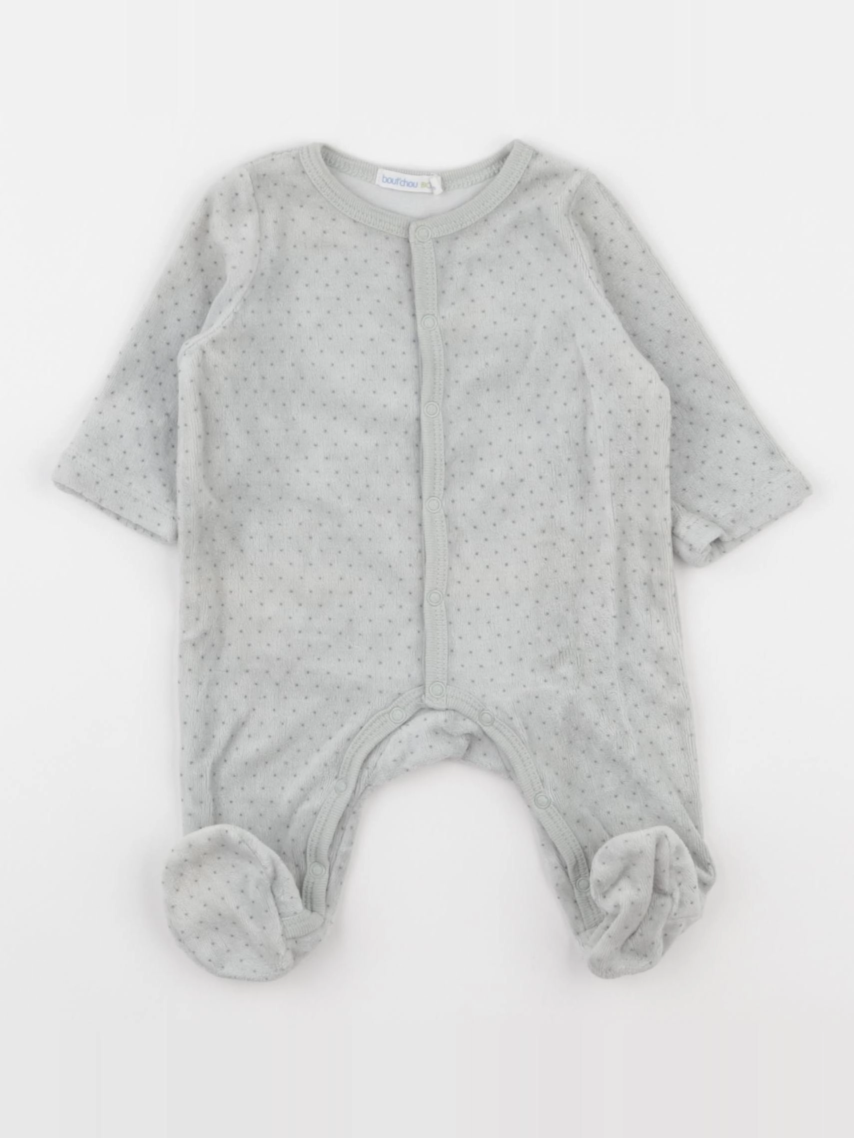 Boutchou - pyjama velours vert - 1 mois